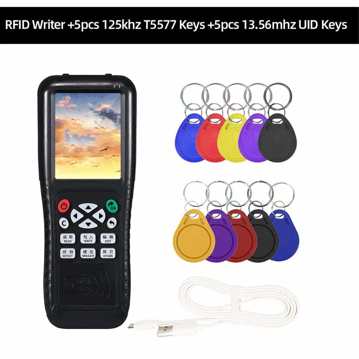 Kopiarka RFID z pełną funkcją dekodowania Smart Key NFC IC ID Duplicator Reader Writer (T5577 Key UID Key)