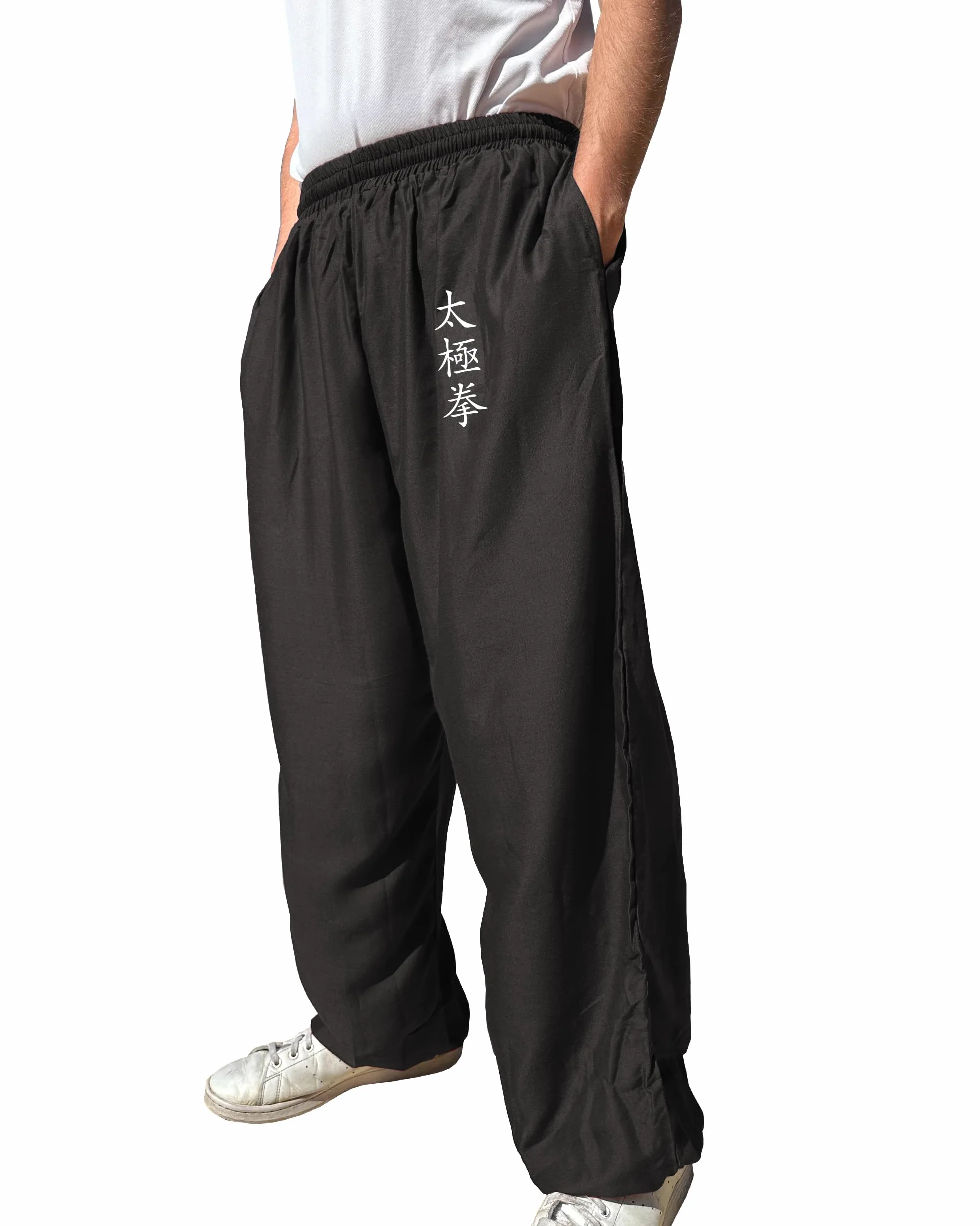 Spodnie Kung Fu Wing Chun Tai Chi Style z kieszeniami, luźne spodnie Rayon V3