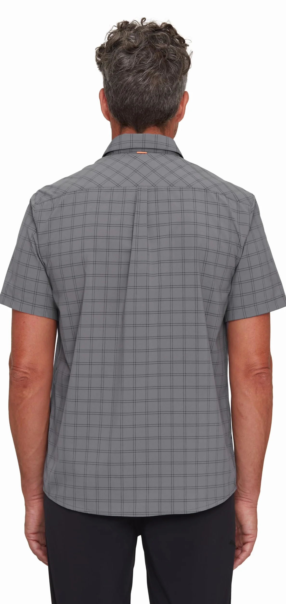 Mammut Lenni Shirt Men – Koszula Trekkingowa Męska | Krótki Rękaw, Ochrona UV, Szybkoschnąca i Oddychająca | Rozmiar XL, Stalowy-czarny