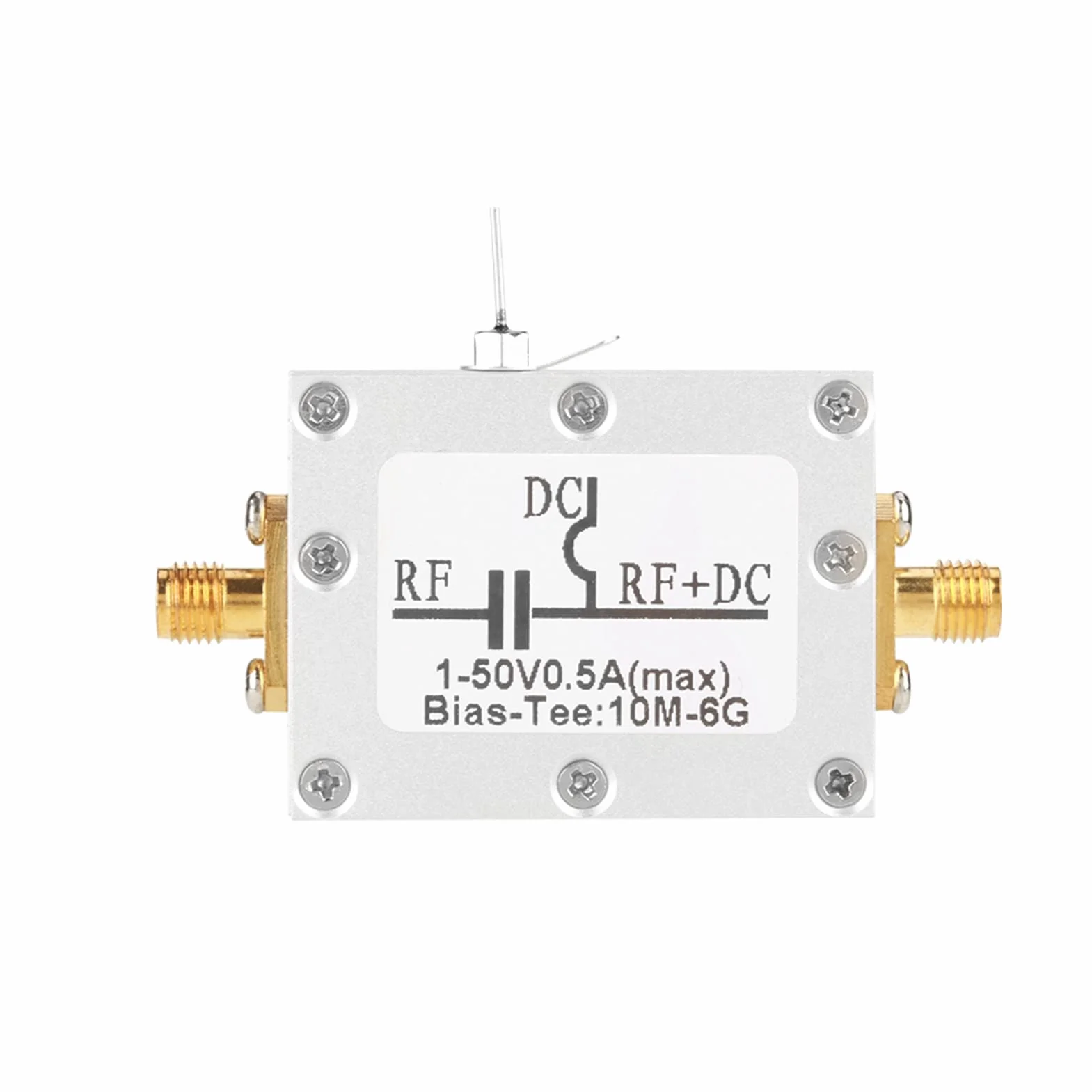 10 MHz-6 GHz Bias Tee szerokopasmowe radio częstotliwość mikrofalowa współosiowy moduł wzmacniacza niskiego hałasu.