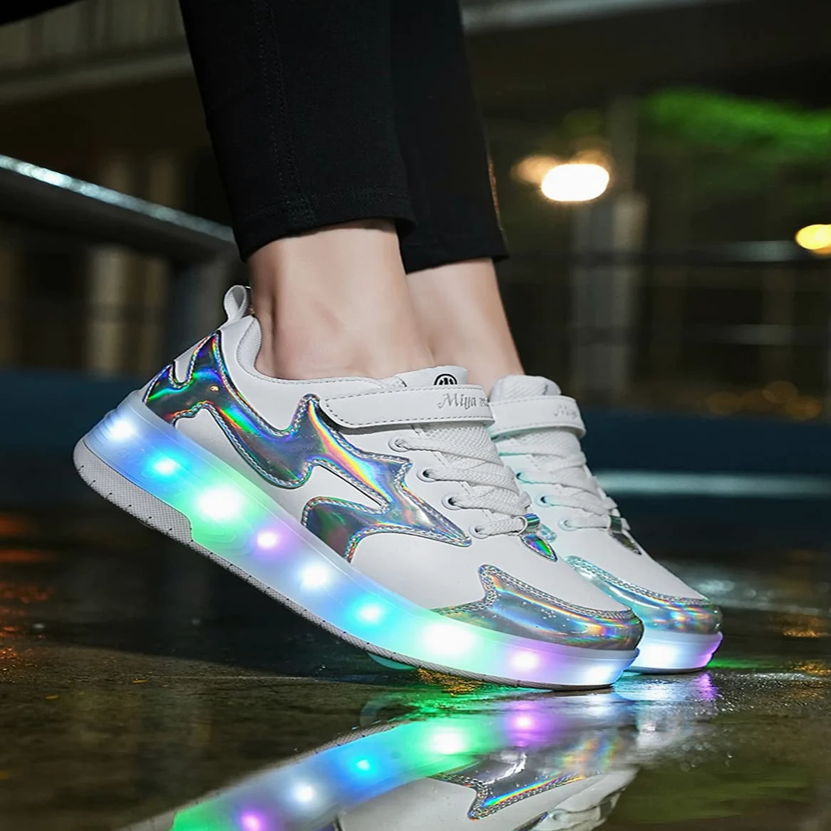 Kowo Buty LED Wielokolorowe dla Dzieci Wrotki Rozmiar 10-6 35 EU