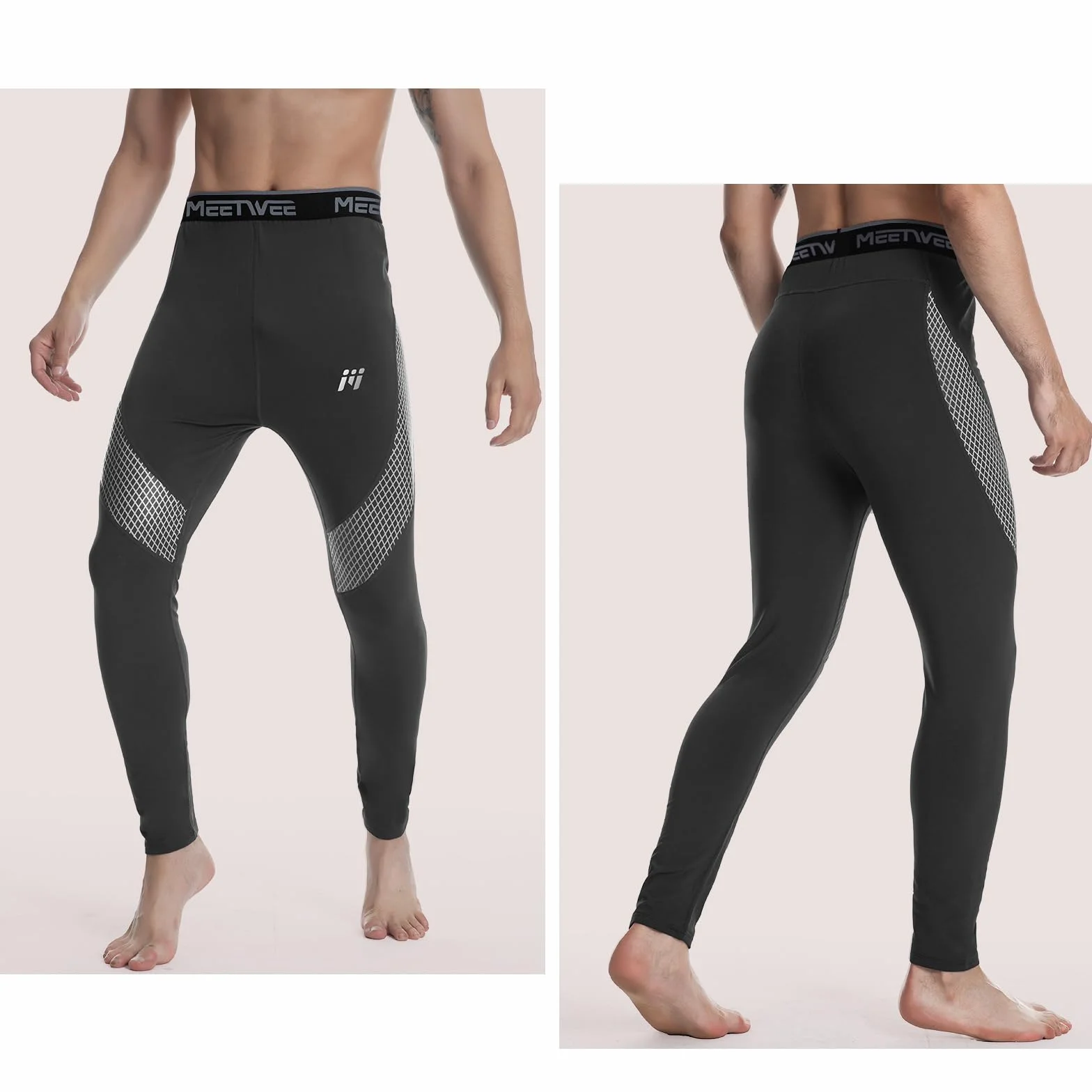 MEETWEE spodnie kompresyjne męskie sportowe legginsy - Legginsy Mężczyźni