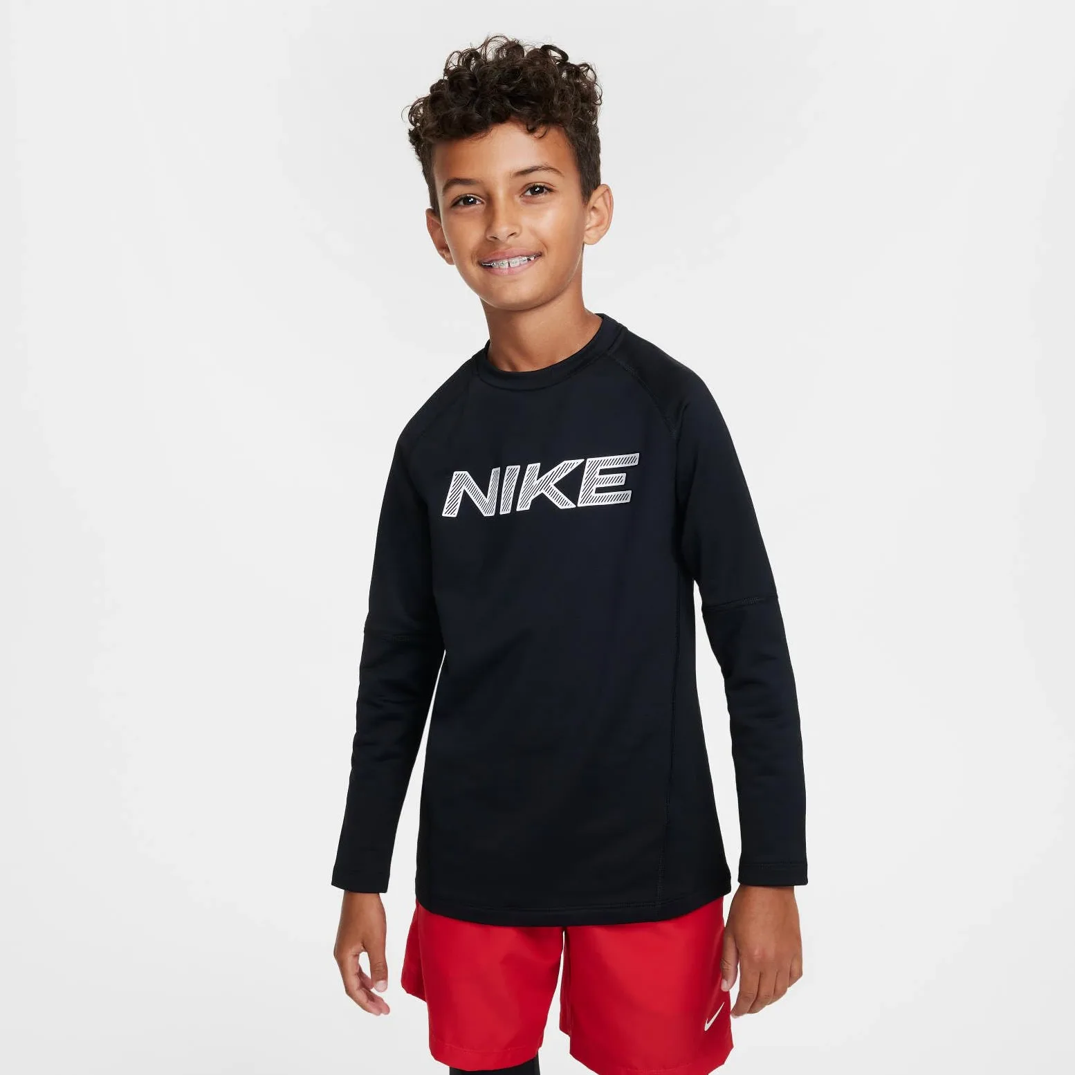 NIKE Długi rękaw Chłopcy Nike Pro Dri-fit-trainings-longsleeve Mit Rundhalsausschnitt Für Ältere Kinder (Jungen)