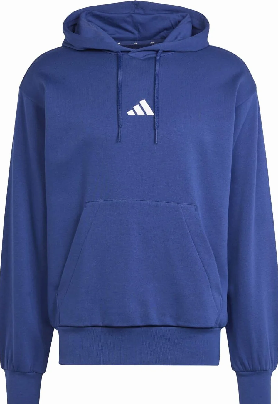 adidas Mężczyźni ESSENTIALS FEELCOZY FLEECE HOODIE, dark blue/white, L