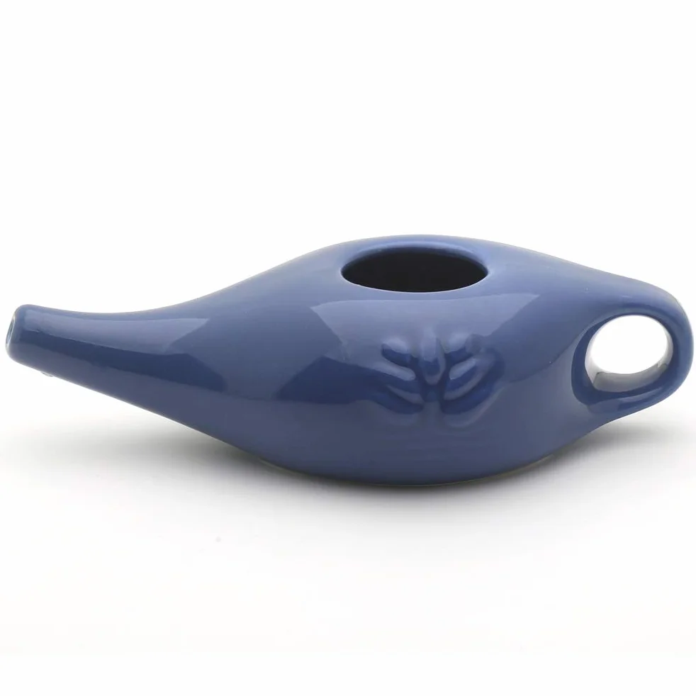 Keramik Neti Pot Yoga profesjonalna płukanka do nosa garnek do płukania nosa, wygodny wylot do spłukiwania nosa, 250 ml