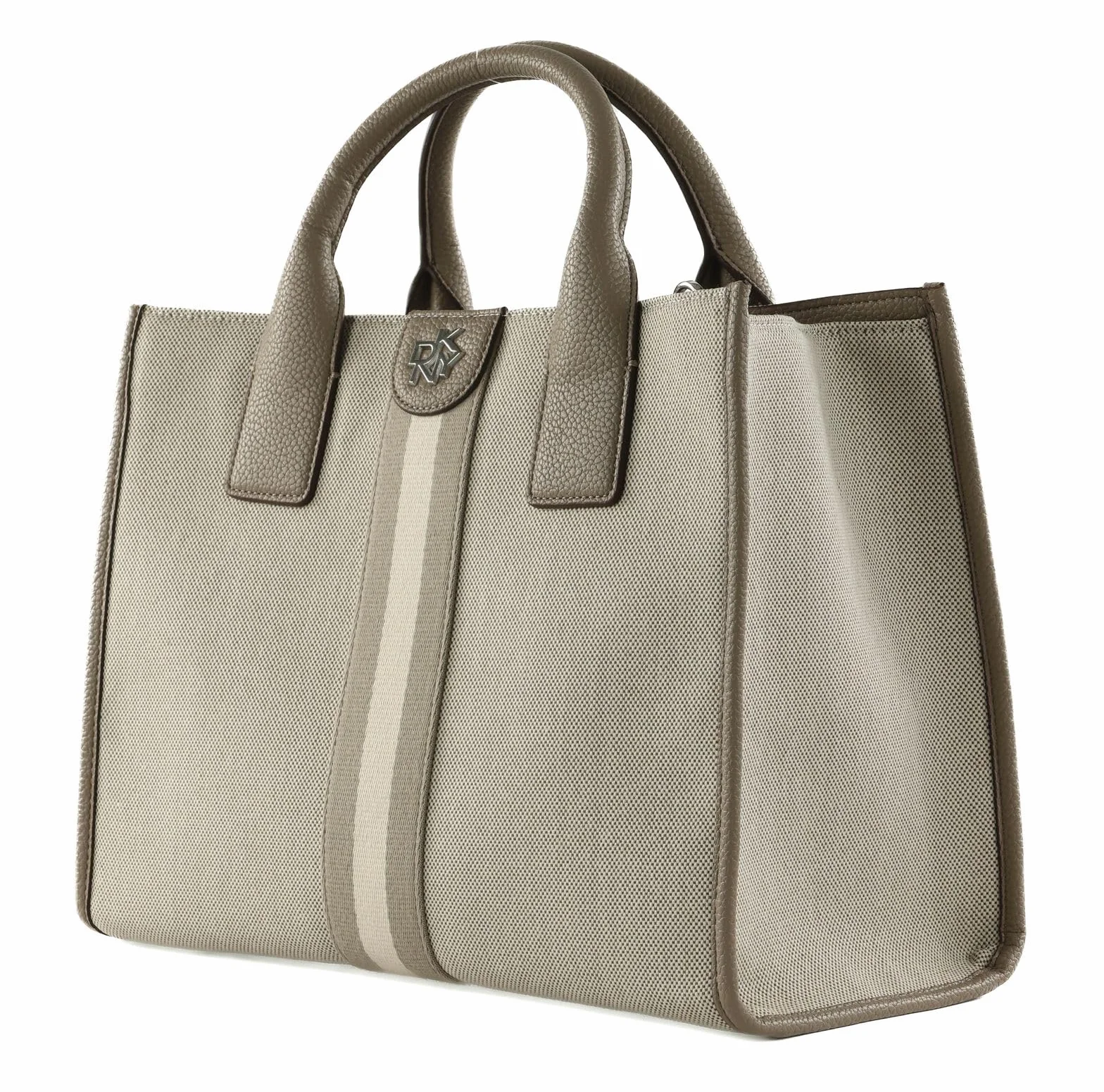DKNY Women's Carol Medium Book Tote, Natural Multi, Natural Multi