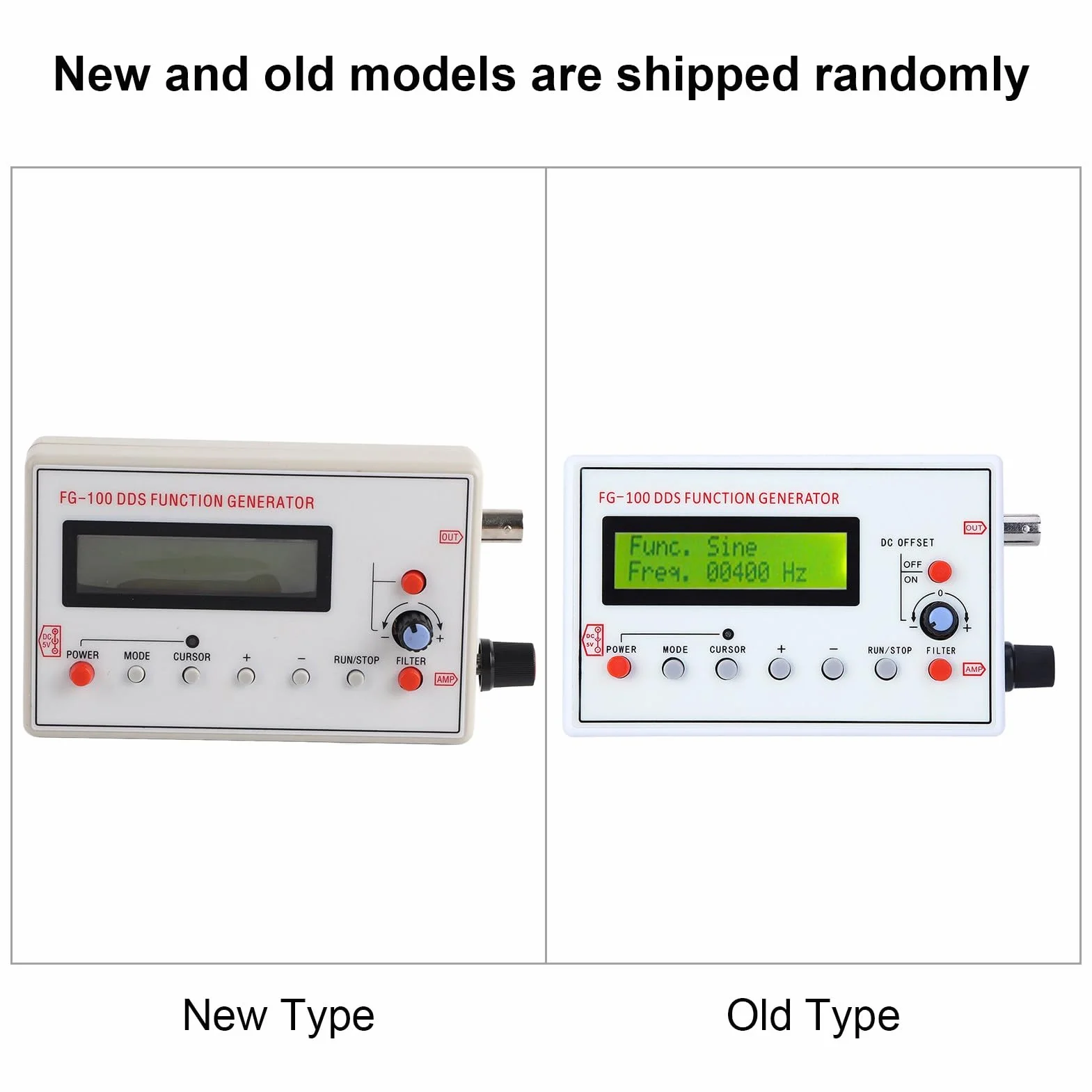 Generator Funkcji DDS, Sinusoida o Wysokiej Precyzji z Filtrem, 1 Hz–500 KHz, Licznik źródła Sygnału z Adapterem DC 5 V, do Kalibracji Oscyloskopu