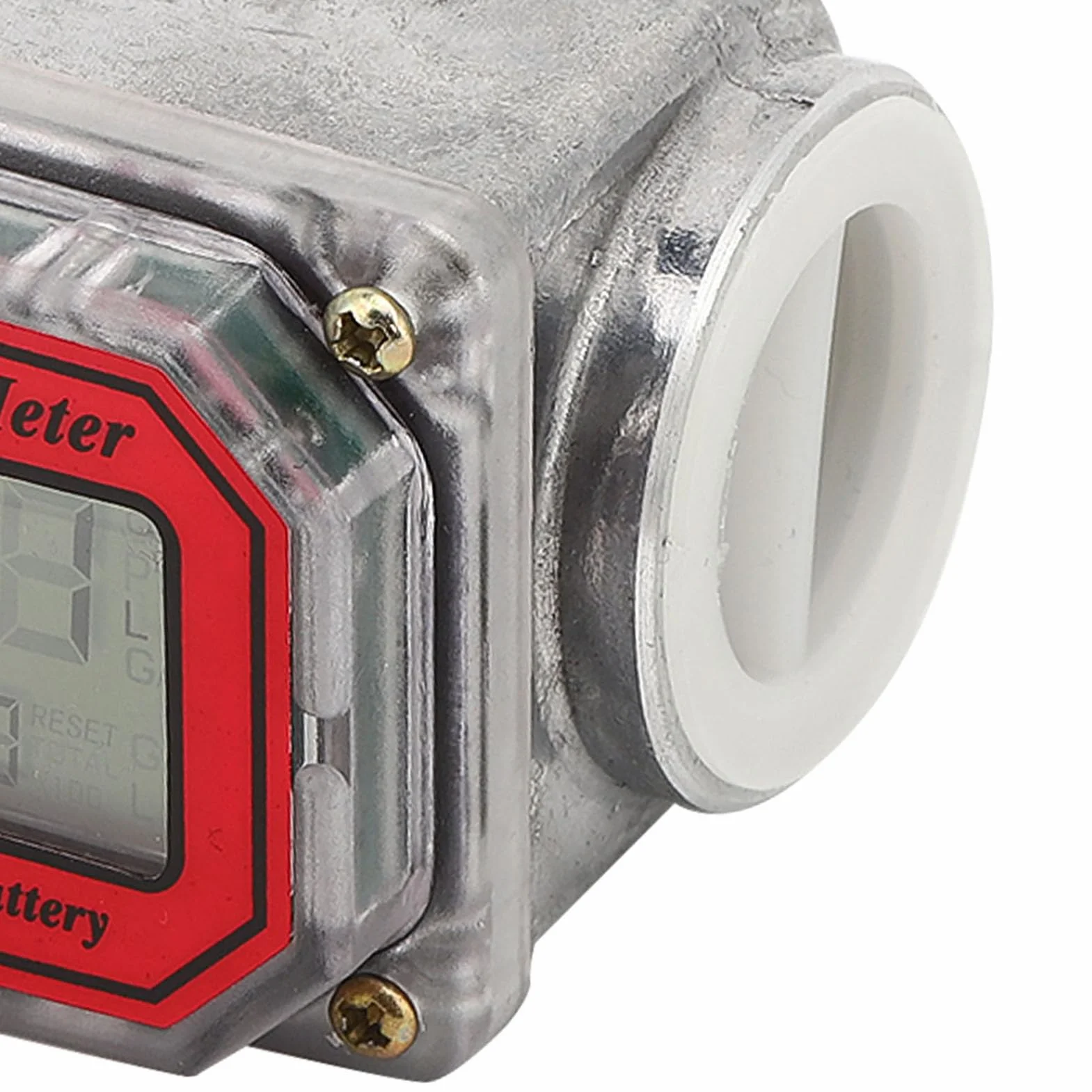 Miernik Turbiny Mini Cyfrowy Przepływomierz Turbinowy Przepływomierz Oleju Napędowego 15-120L 1 NPT (Czerwony LLW-25)