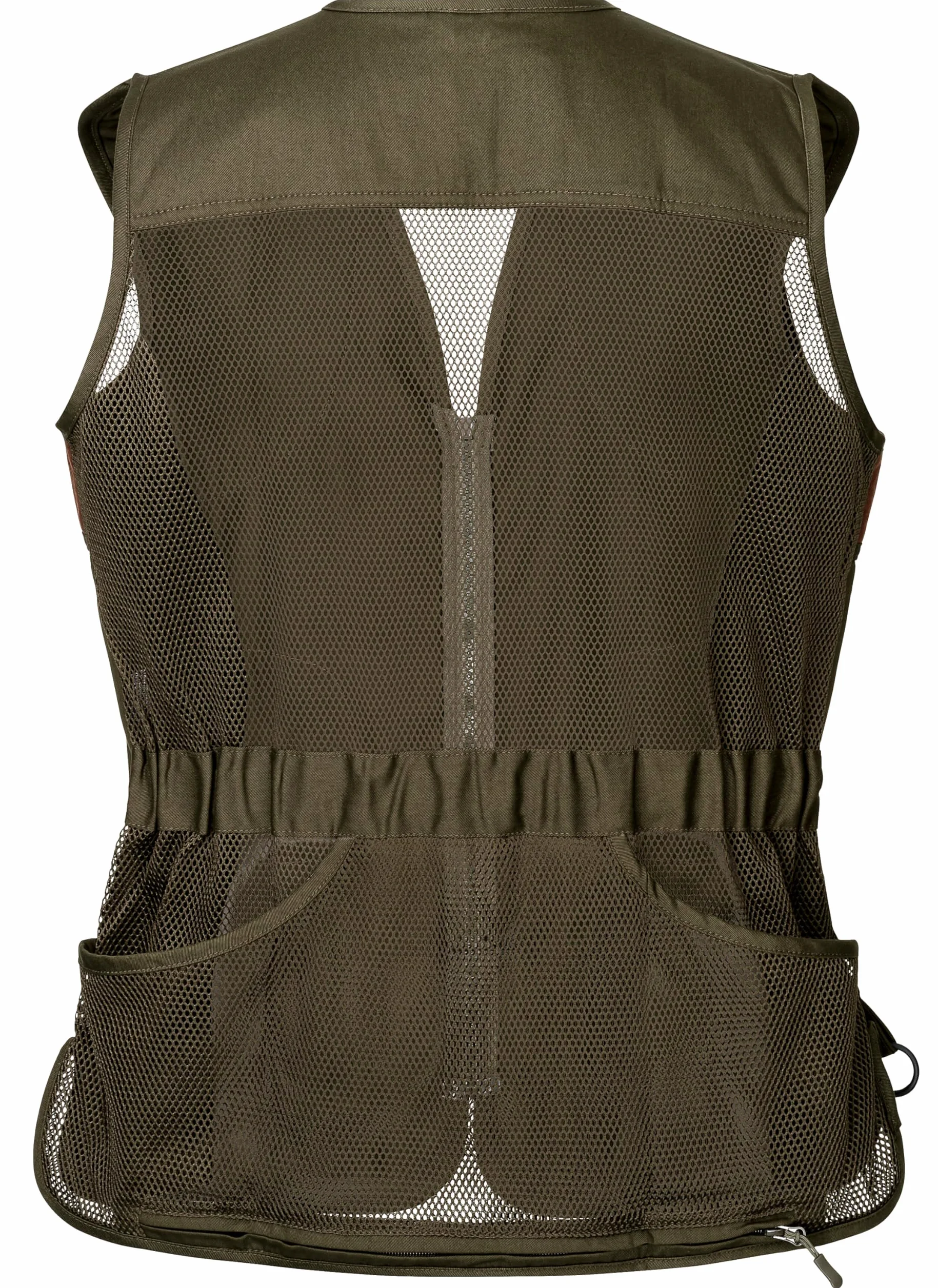 K&S Outdoors Kamizelka strzelnicza Classic oliwkowa zielona męska kamizelka myśliwska Trap Skeet z bawełny