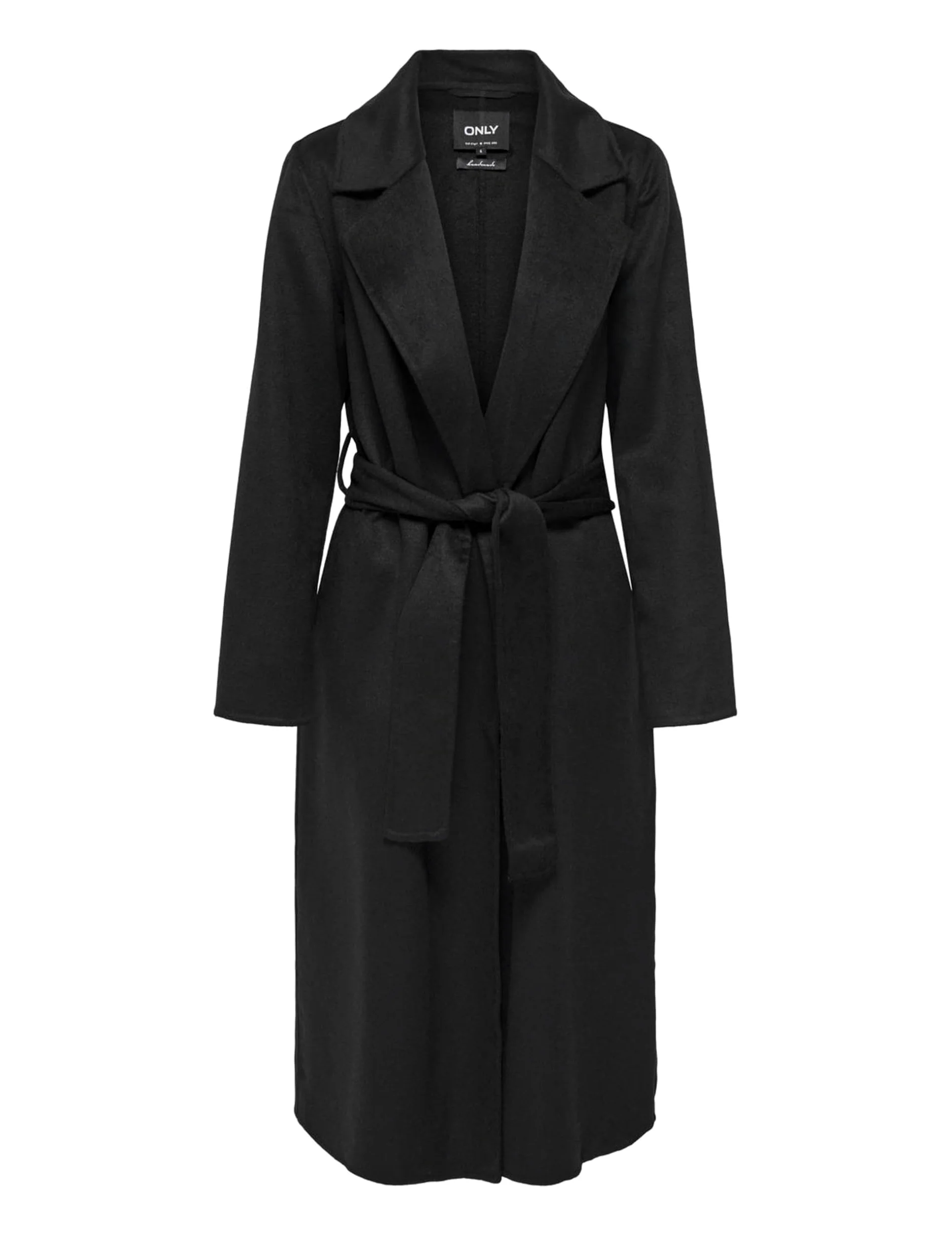 ONLY Onlbelina Belted Handmade Wool Coat OTW płaszcz damski, czarny, M