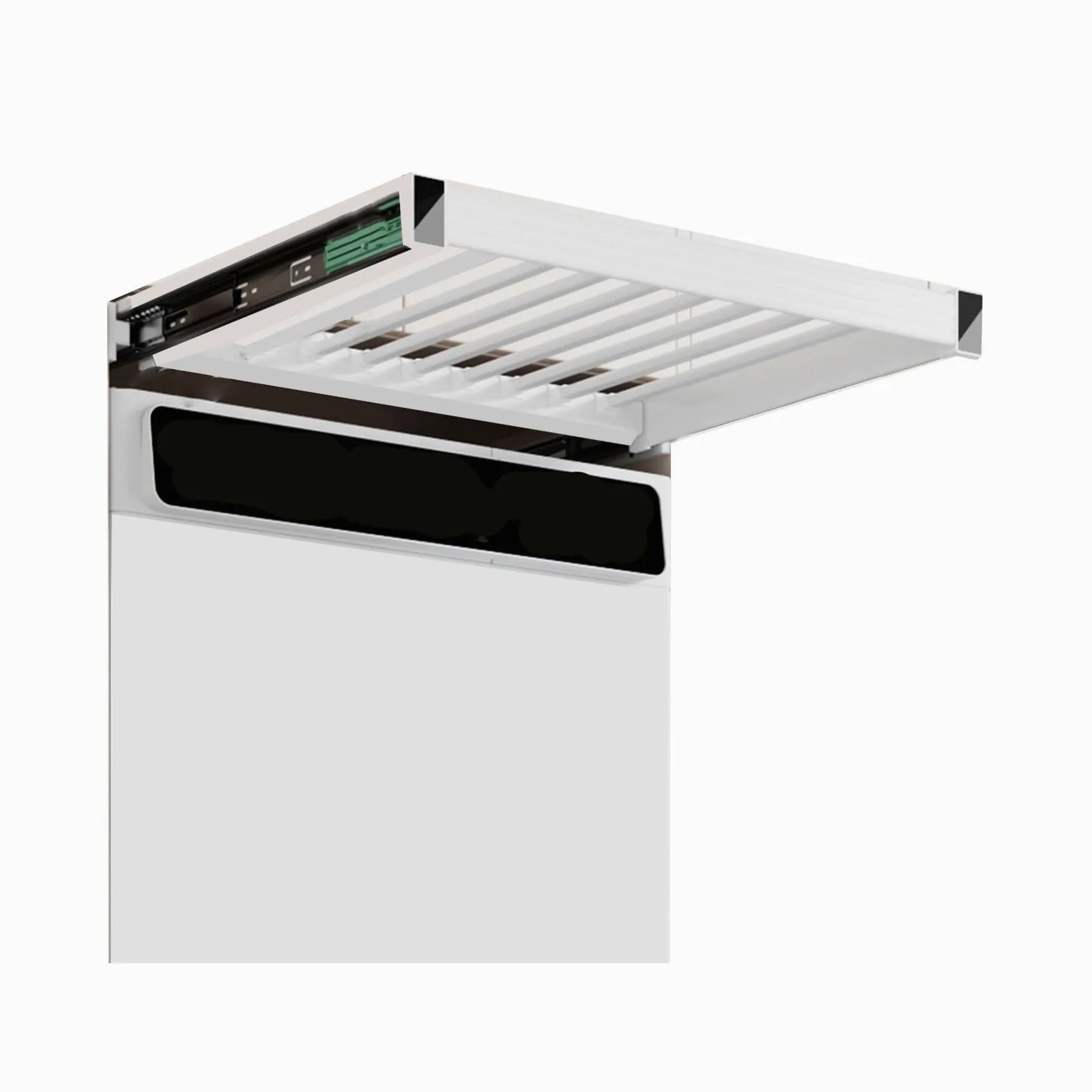 Wysuwany stojak na spodnie, ukryta wysuwana szuflada ze stopu aluminium, do suszenia ubrań nad pralką, kolor 1-46,5 x 66,5 x 71,4 cm, kolor 1-46,5 x 66,5-71,4 cm