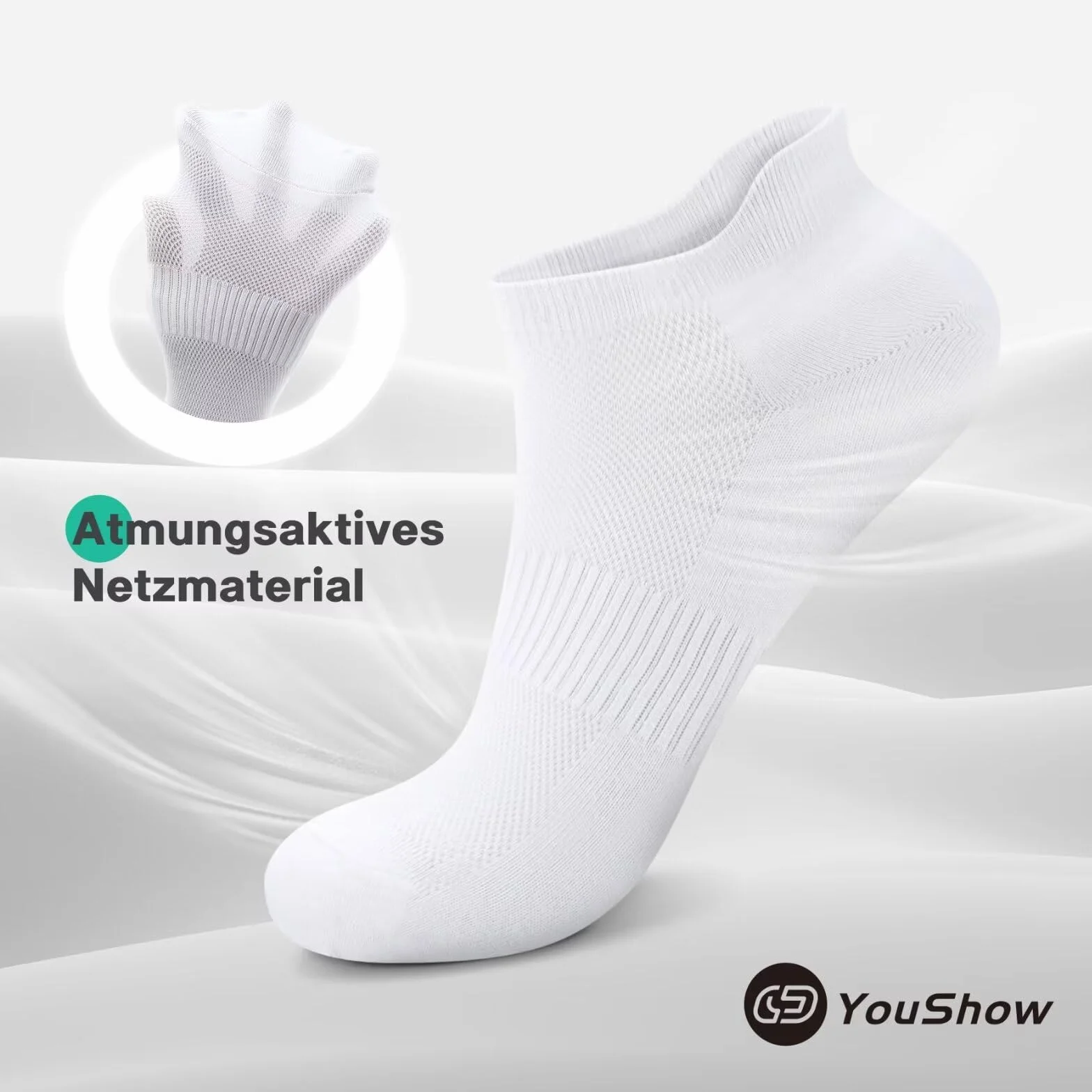 Oddychające bawełniane skarpety sportowe 10 par do sneakersów