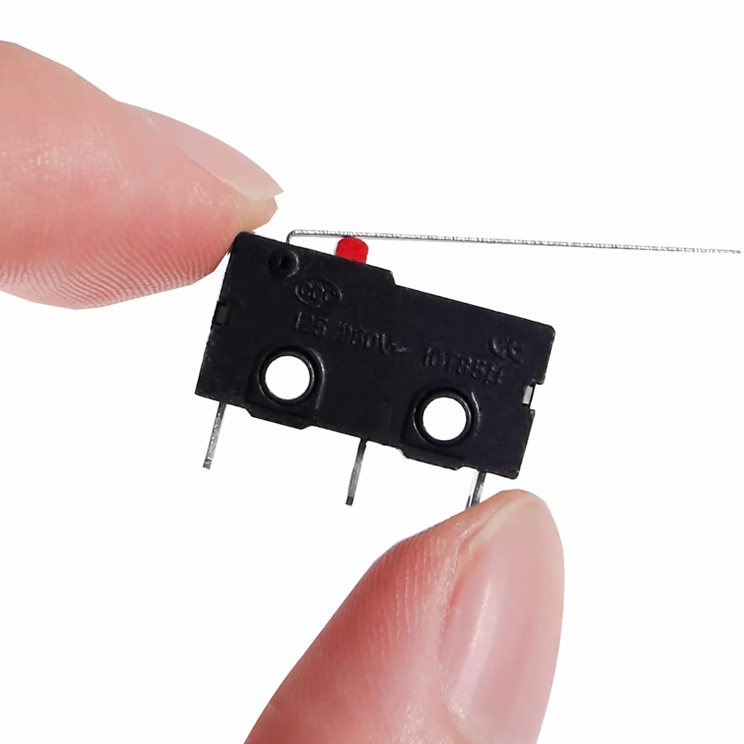 Zestaw 50 mikroprzełączników końcowych SPDT 1NO 1NC Long Straight Hinge Lever Momentary Limit Switch, AC 250 V 5 A Micro Switches 3 pin(prosty uchwyt 18 mm)