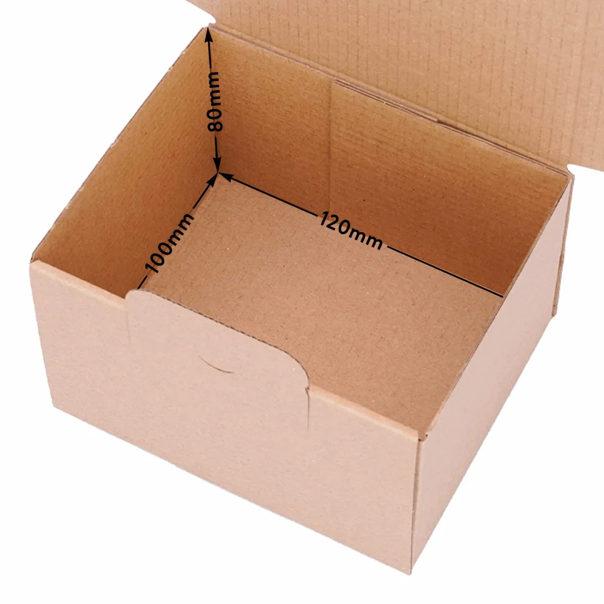 verpacking Kartony składane 120 x 100 x 80 mm brązowe (wymiary zewnętrzne 125 x 105 x 85 mm) WP 10 karton wysyłkowy karton DHL Hermes DPD GLS opakowanie (100 sztuk)