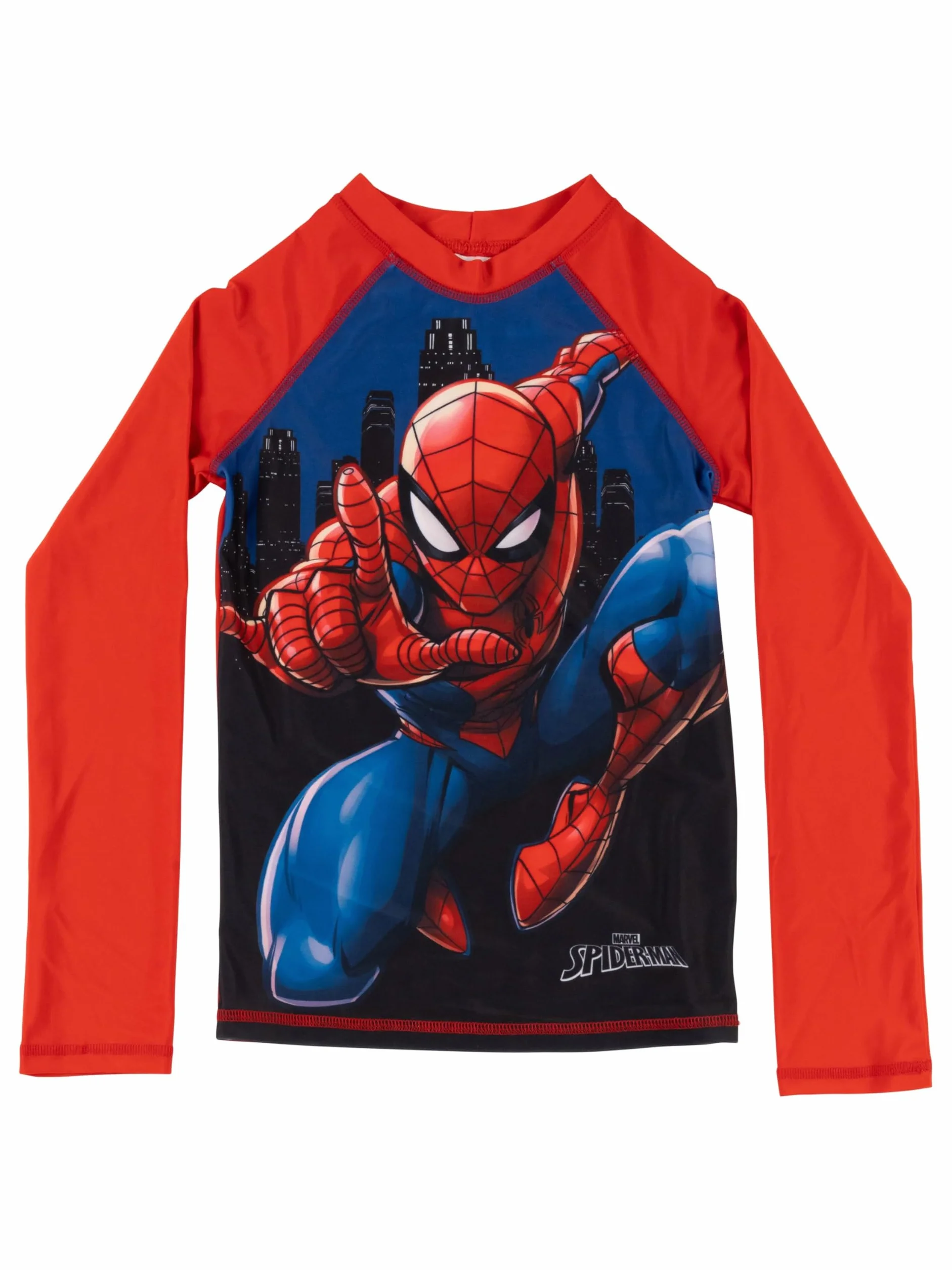 United Labels Spiderman dwuczęściowy kostium kąpielowy z ochroną UV 30 dla chłopców czerwono-niebieski