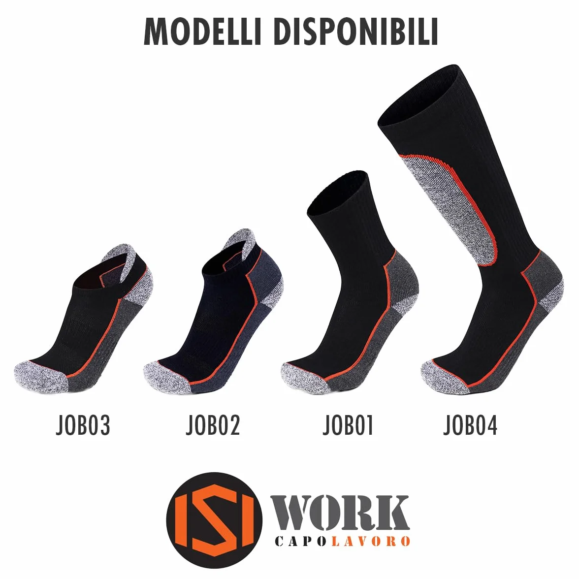 skarpety Uniseks Praca 01 (6 w zestawie)