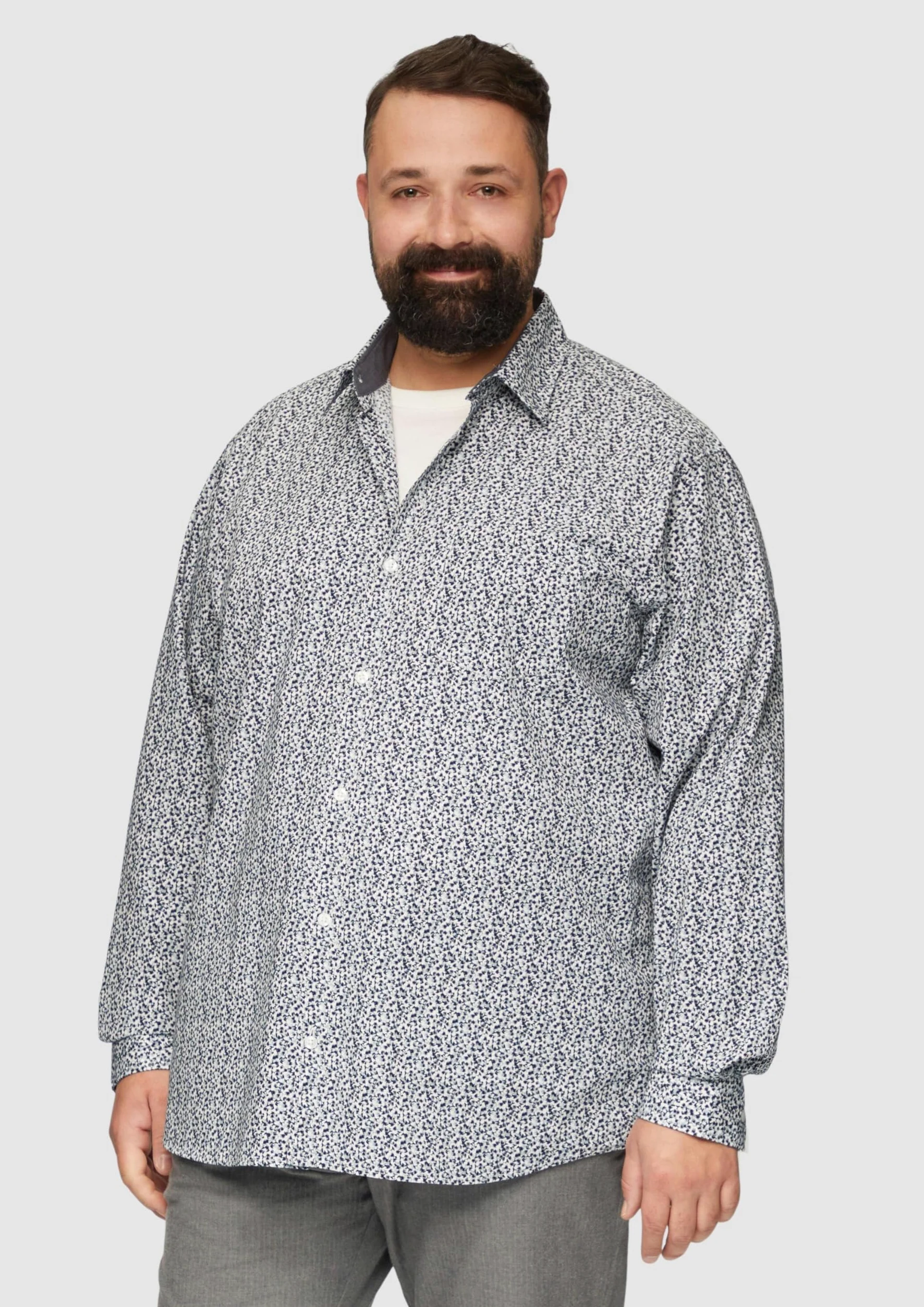 s.Oliver Big Size koszula z długim rękawem, krój slim fit, 01A1, XXL