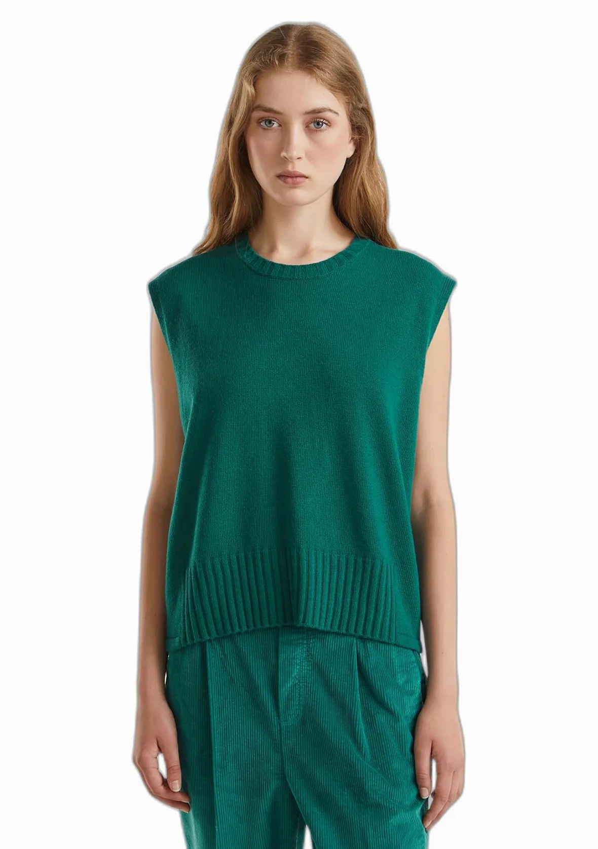 United Colors of Benetton Kamizelka damska, Zielony, M