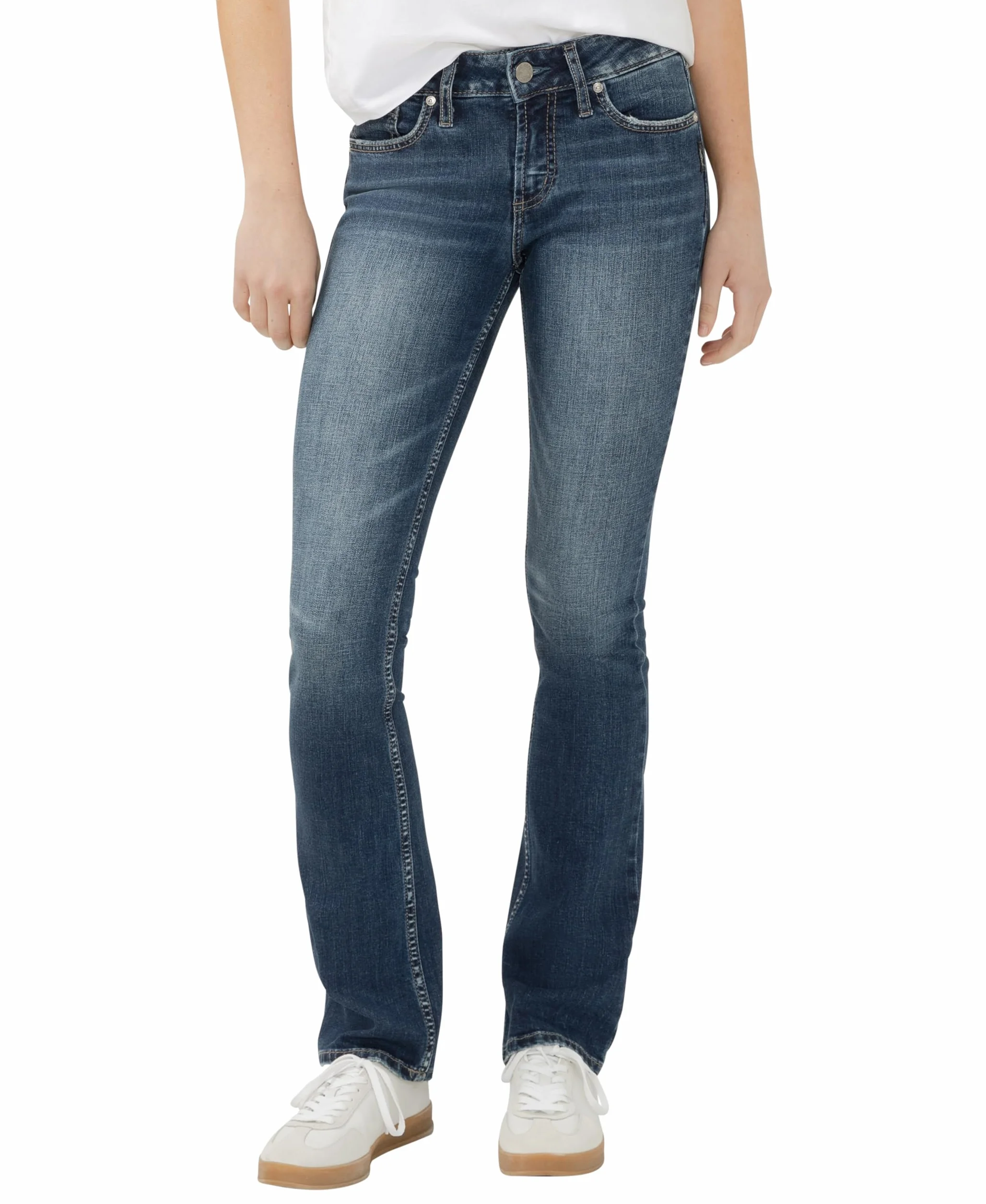 Silver Jeans Dżins damski Suki Curvy Fit Mid Rise Slim Bootcut Jeans
