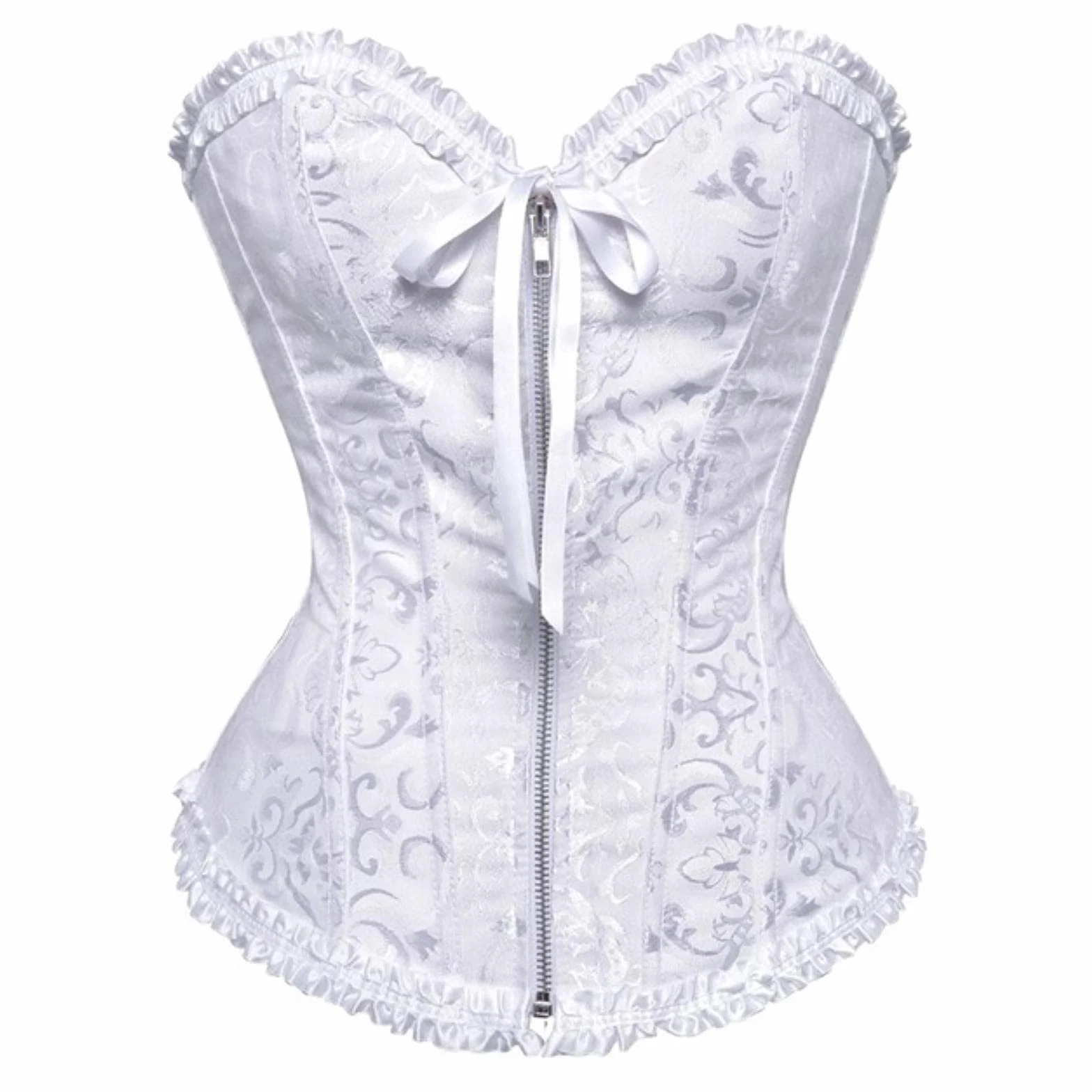 Kobiety Seksowne gorsety i gorsety Bielizna Zamek z przodu Gotycki gorset Top Plus rozmiar Vintage Egzotyczna odzież