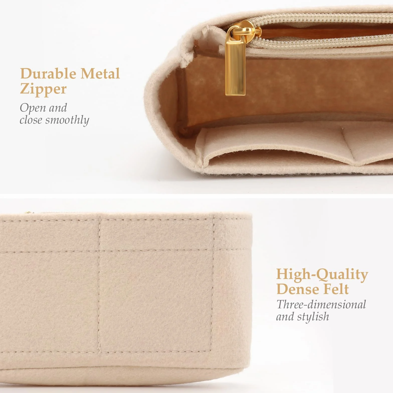 Organizer do torebki Longchamp Le Pliage Mini, z filcu, z wielofunkcyjnymi kieszeniami, duża pojemność