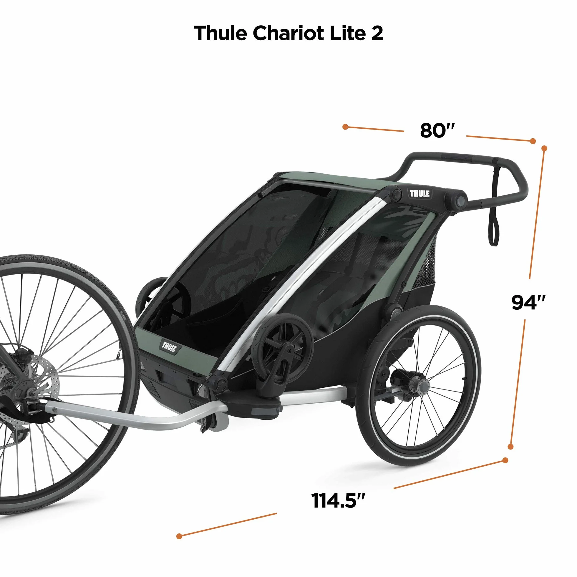 Przyczepka rowerowa THULE Chariot Lite Single kolor Agave