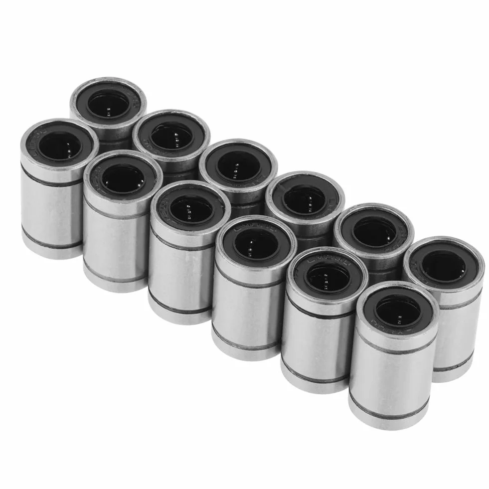 Łożysko liniowe LM8UU, 12 sztuk 8 mm, łożysko tulejowe, 8 x 15 x 24 mm, łożysko kulkowe tulejowe, do części CNC do drukarki 3D