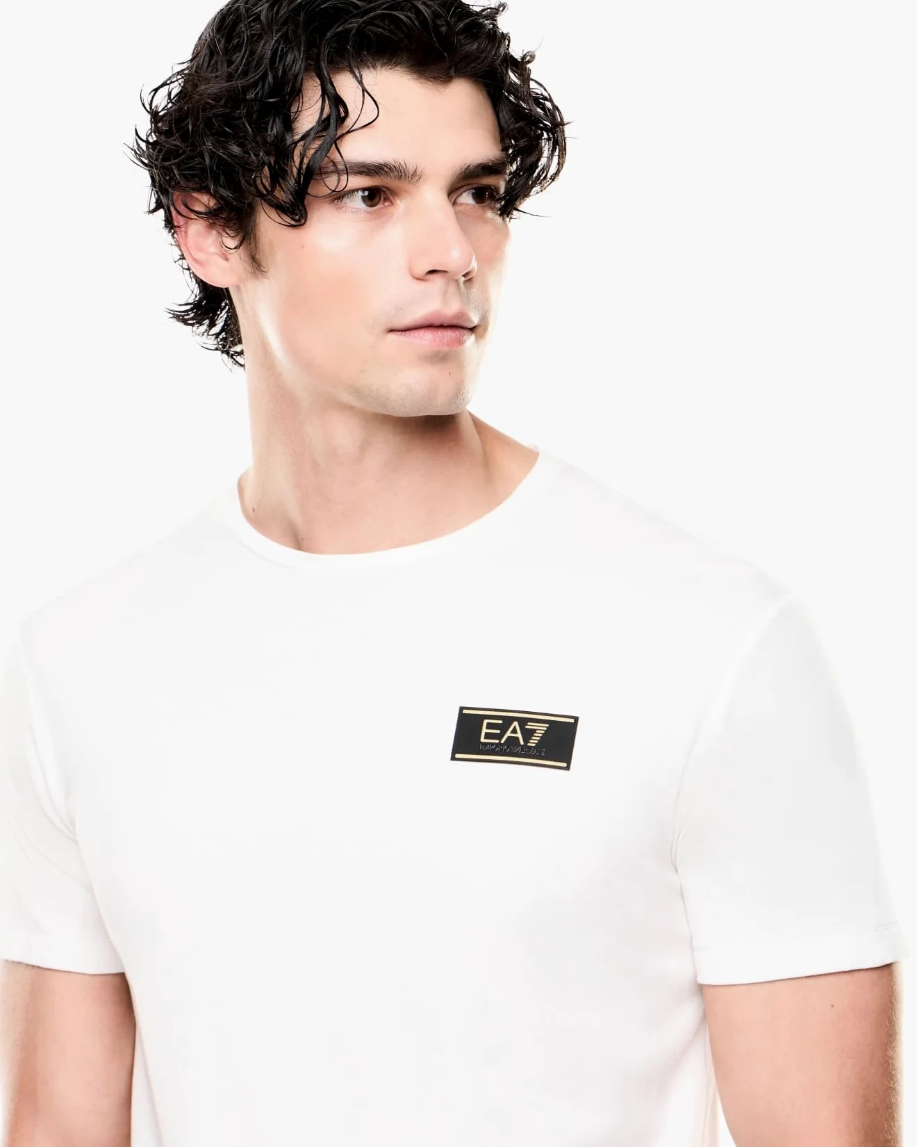 EA7 Logo Regular Fit okrągły dekolt t-shirt męski T SHIRT 7M001331 AF13739 U0004