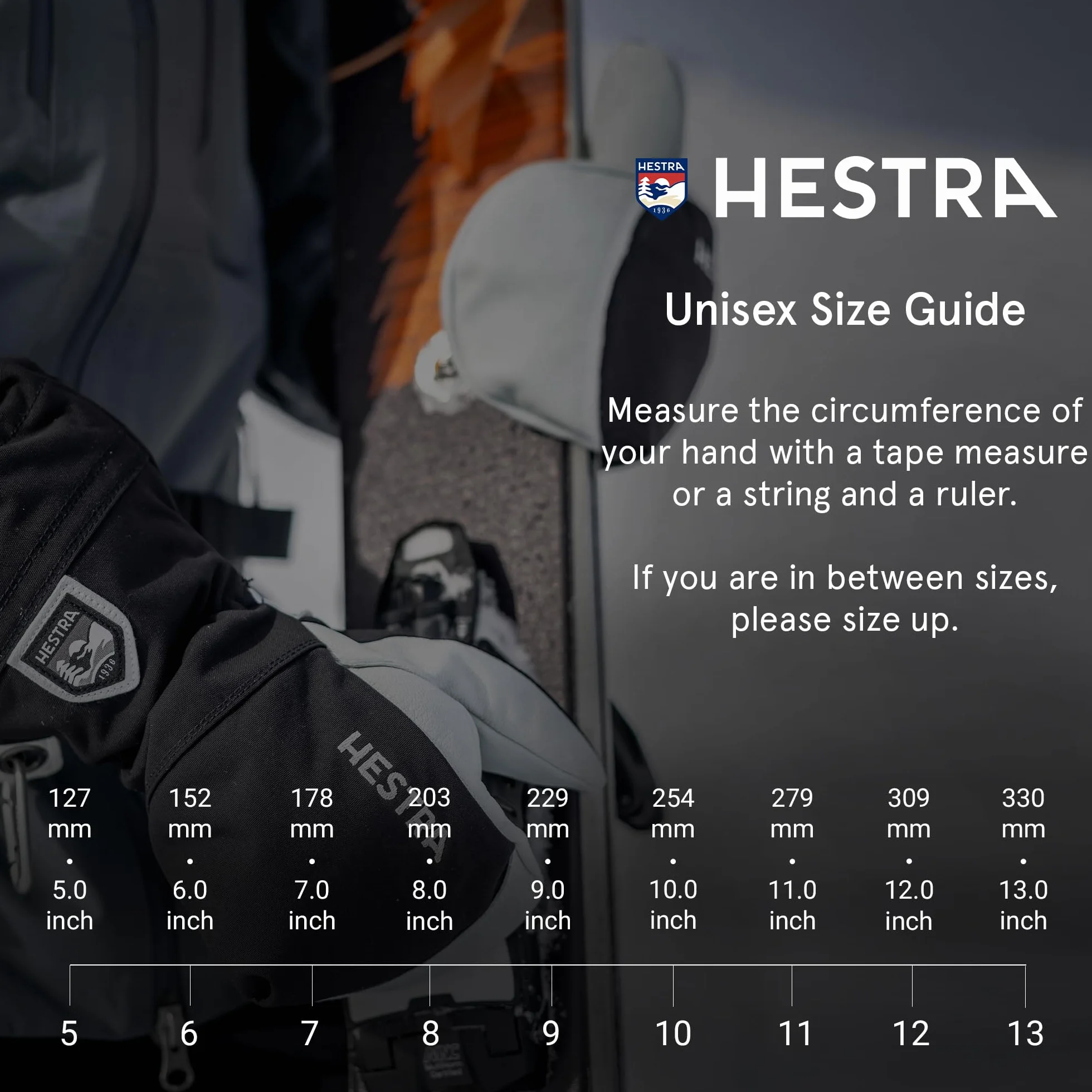Hestra Unisex CZone Mountain 3-palcowa rękawica, wodoodporna, wiatroszczelna skórzana rękawica do narciarstwa alpejskiego dla mężczyzn i kobiet