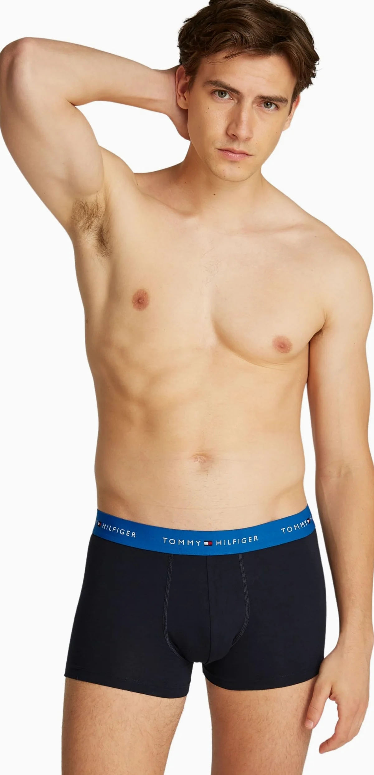 Tommy Hilfiger Męskie kąpielówki ze stretchu, 7 sztuk, Biały (biały/Vib Indigo/Dark Mag/Des Sky), S