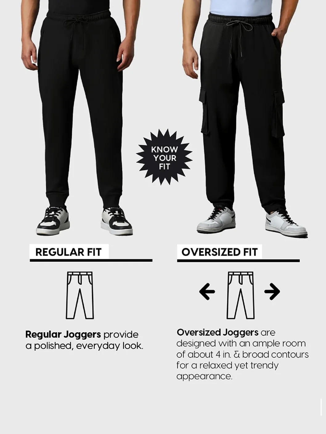 Bewakoof Męskie spodnie do biegania, bawełna, oversize, spodnie dresowe, męskie spodnie sportowe, majtki, uniwersalne spodnie sportowe