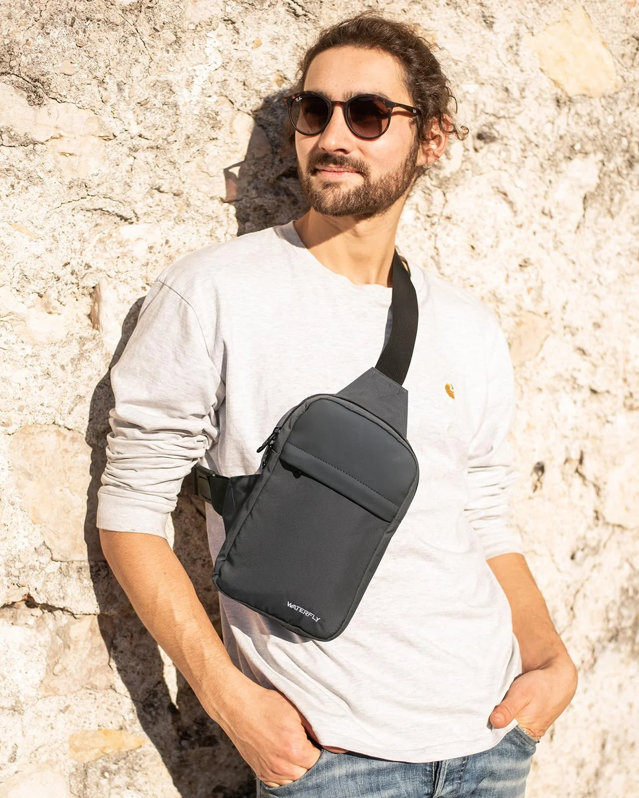 Waterfly Torba crossbody na ramię mała podróżna damska męska