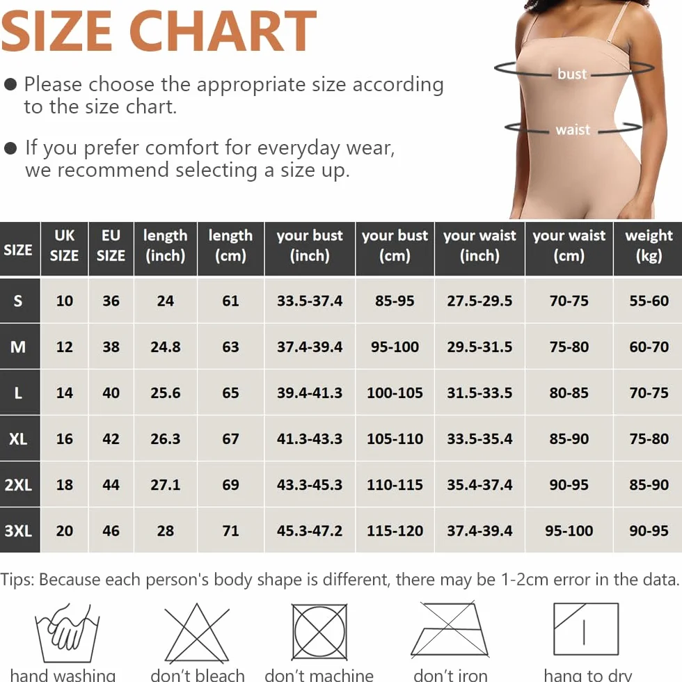 YUROUCIO Body damskie Shapewear bez ramiączek modelujące brzuch modelujące body tube odchudzające spodnie body modelujące brzuch kontrola brzucha pas bandeau kolumbijskie szorty bezszwowy gorset