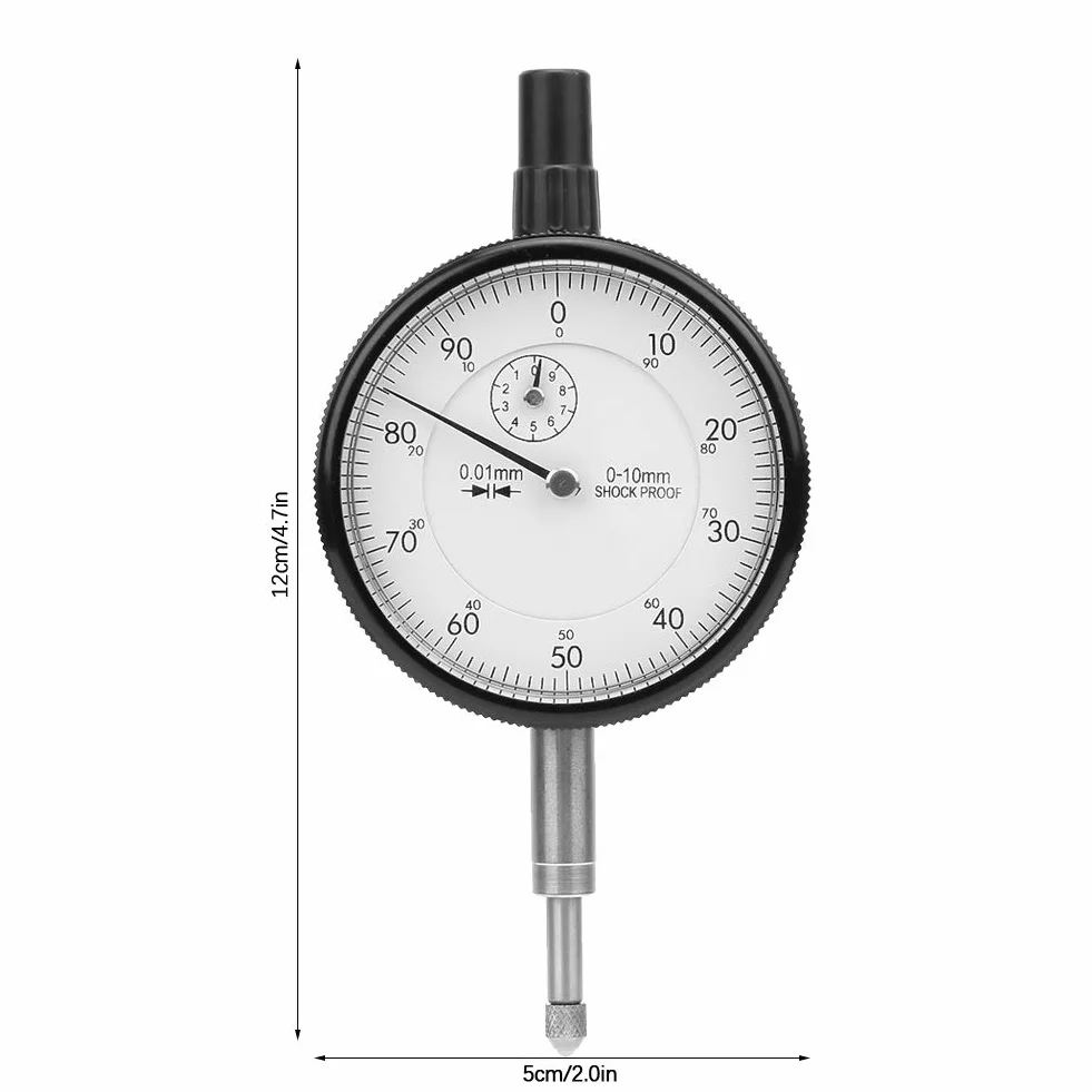 Tarcza, narzędzie pomiarowe, dokładność 0,01 mm, zakres 0-10 mm, wskaźnik tarczy, wyświetlacz mechaniczny, radełkowana konstrukcja, wysokiej jakości aluminiowa obudowa nie rdzewieje