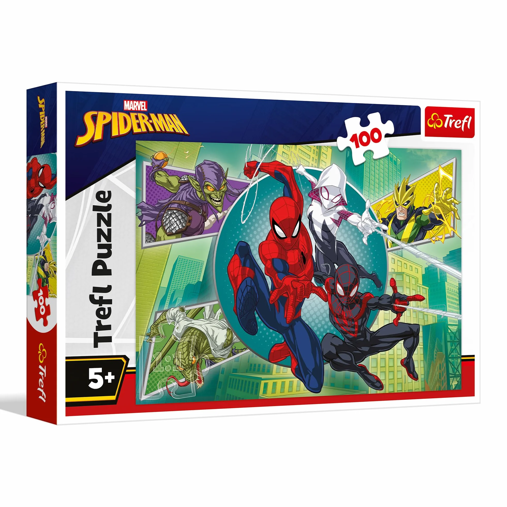 Trefl - Spiderman, Pajęcza Maska - Puzzle 100 Elementów - Kolorowa Układanka z Bohaterami Bajki, dla Dzieci od 5 lat
