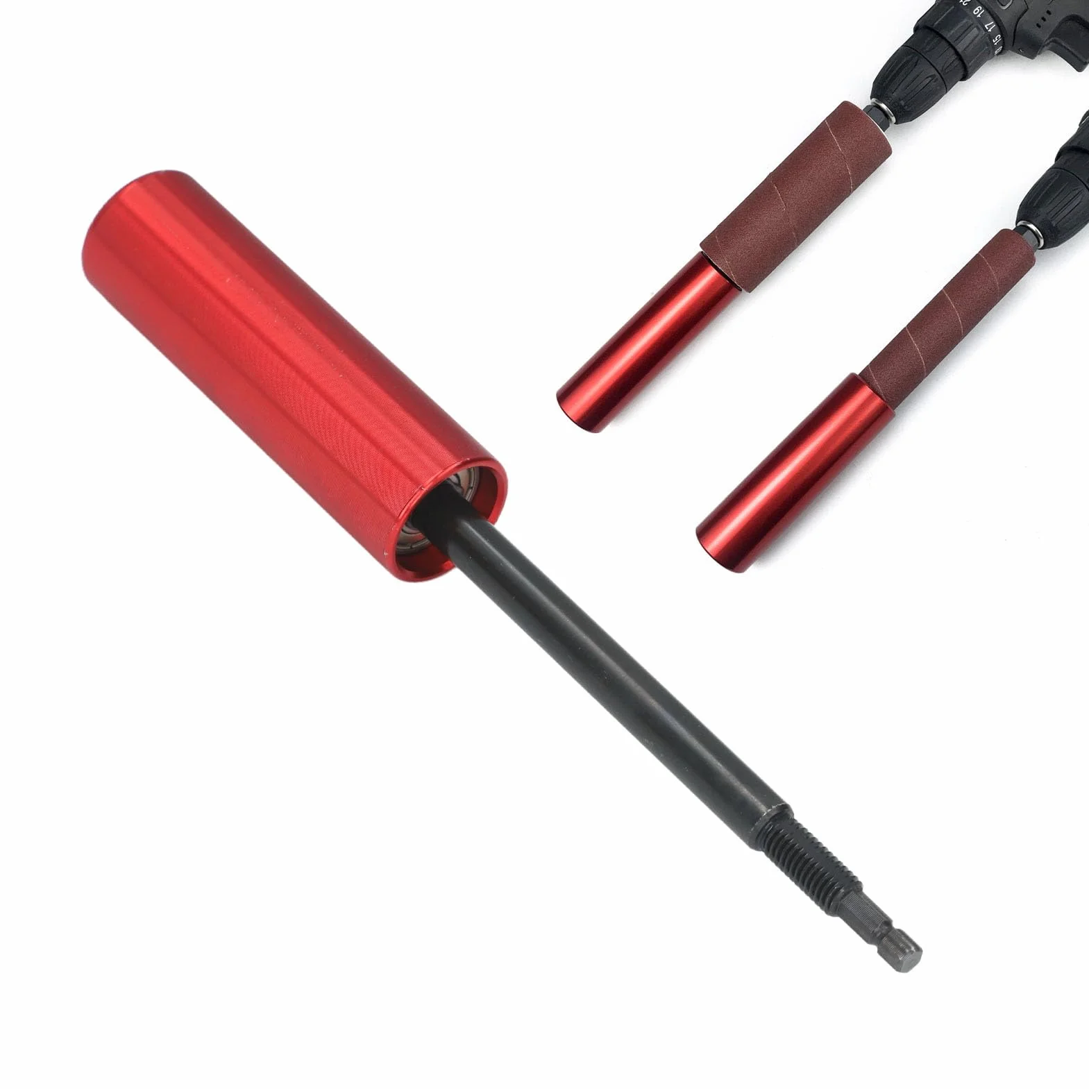 Adapter do Szlifierki Wrzecionowej, Adapter Bębna Szlifierskiego, Zestaw Trzpieni Szlifierskich ze Stopu Aluminium do Drewna i Metalu, Rozmiar Uniwersalny, łatwy w Montażu, do