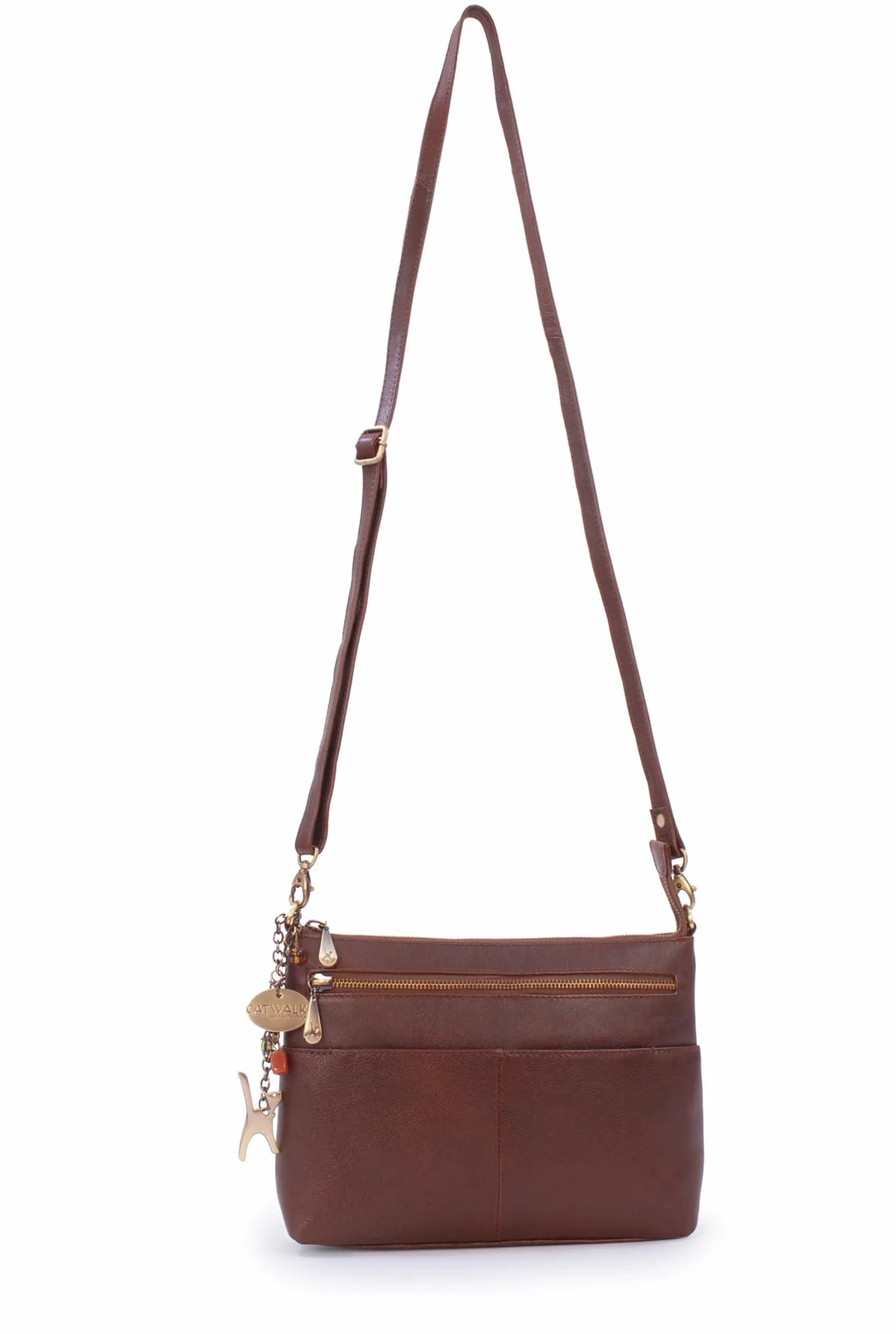 Catwalk Collection Skórzana Torebka Crossbody dla Kobiet Średnia Torba na Ramię Jenny