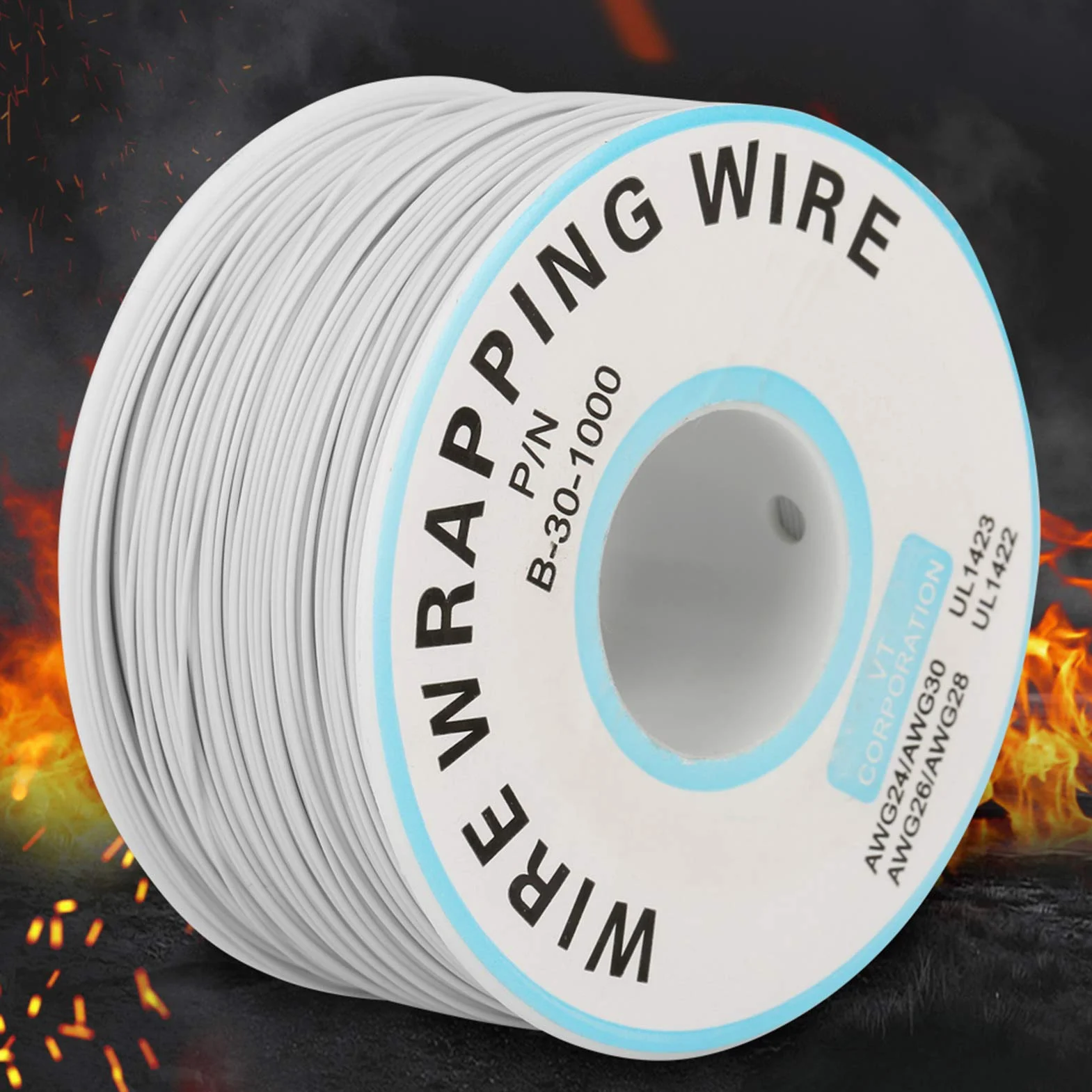 Drut Miedziany Cynowany 30AWG 0,25mm Izolowany Silikonem 200m Biały do Lutowania PCB Kabel Elektryczny dla Elektroniki Akcesoria Elektroniczne Przewód Lutowalny