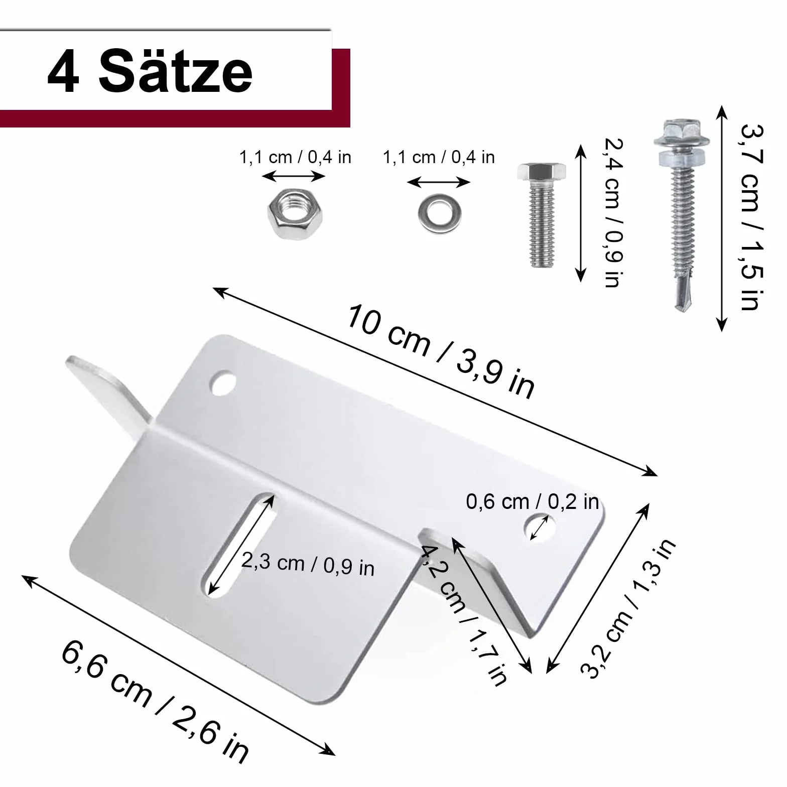 Uchwyt na panel słoneczny, uchwyt narożny Z, uchwyt paneli słonecznych, uchwyt do paneli słonecznych, do montażu na dachu, do przyczep kempingowych, ścian, łodzi, dachów, 8 szt