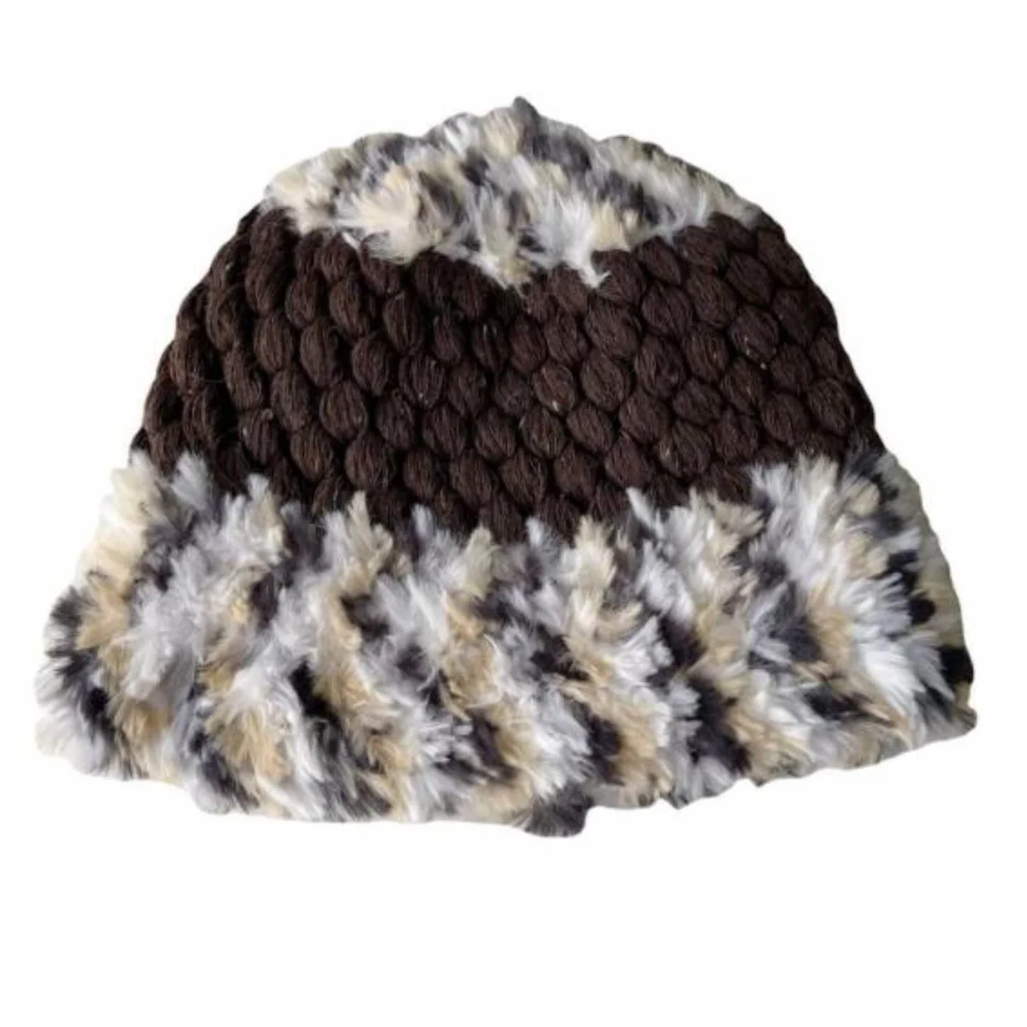 Czapka Beanie Czapka Zimowa Damska Dziewczęca Dzianinowa Czapka Robiona Na Drutach Czapka Rybaka Ciepła (jak pokazano Jeden Rozmiar)