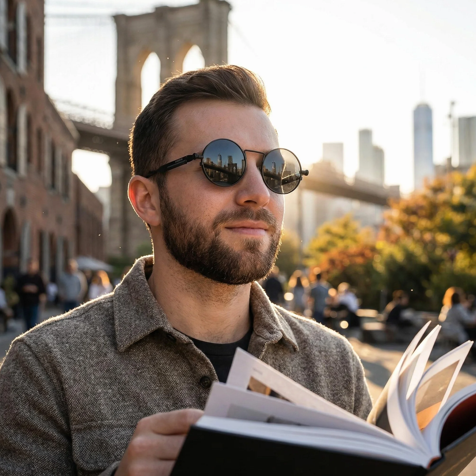 KINGSEVEN Okulary przeciwsłoneczne Lenon Steampunk Okrągłe