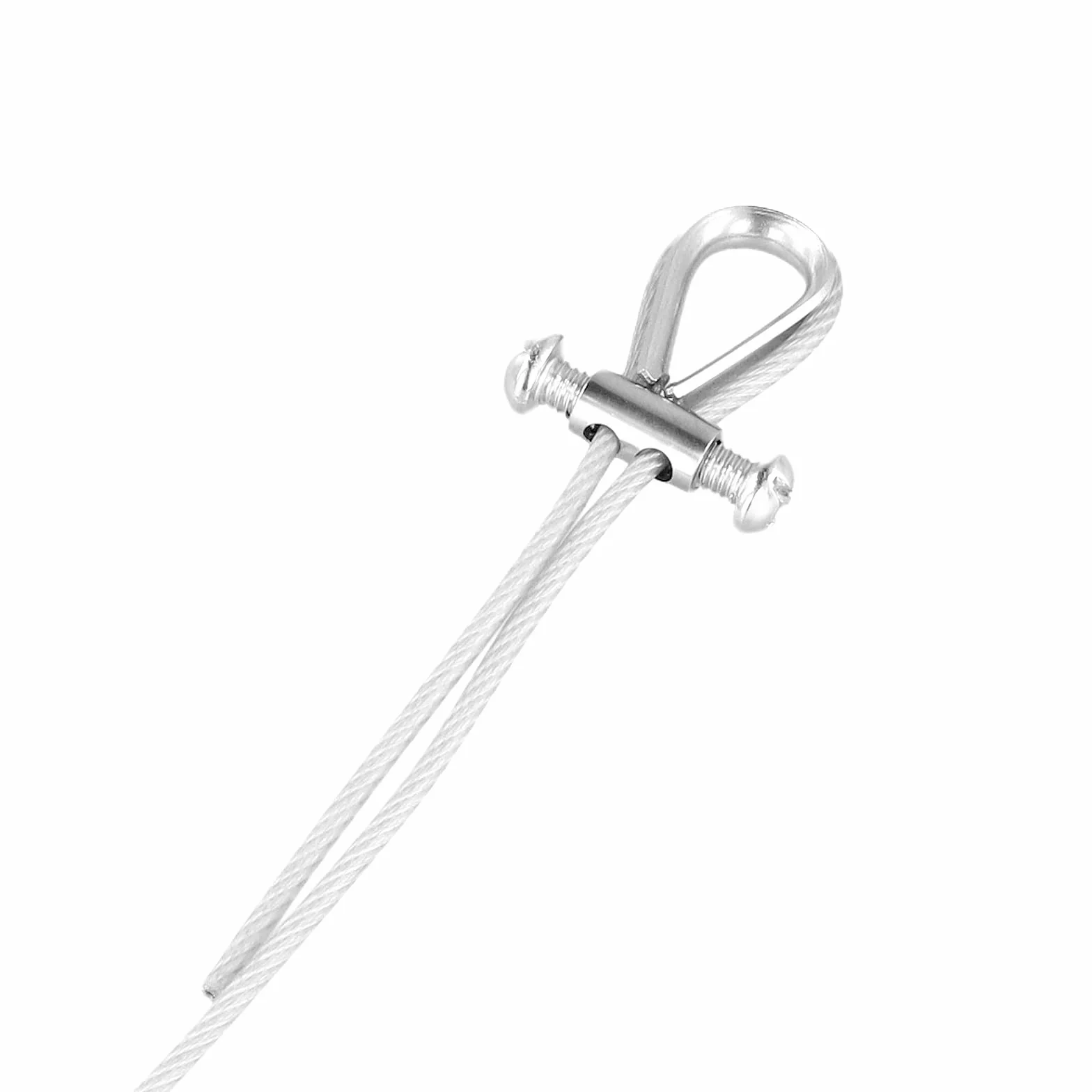 Linka stalowa 70 m, os?oni?ta linka stalowa 2 mm, stal nierdzewna 304, zestaw z 10 zaciskami kablowymi, 10 linami drucianymi i 8 tulejkami aluminiowymi, drut ze stali nierdzewnej, linka