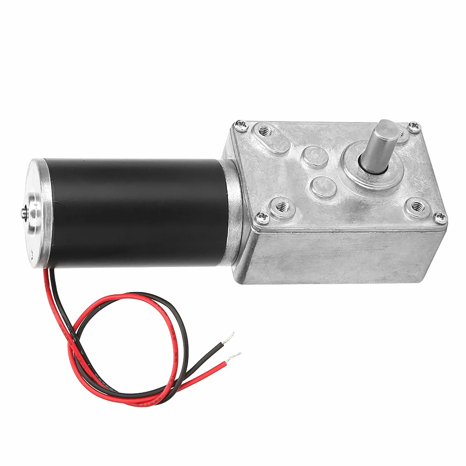 Silnik elektryczny 12V 50 RPM z przekładnią ślimakową, wysoki moment obrotowy, 8mm wał dwustronny, zmniejszona prędkość obrotowa