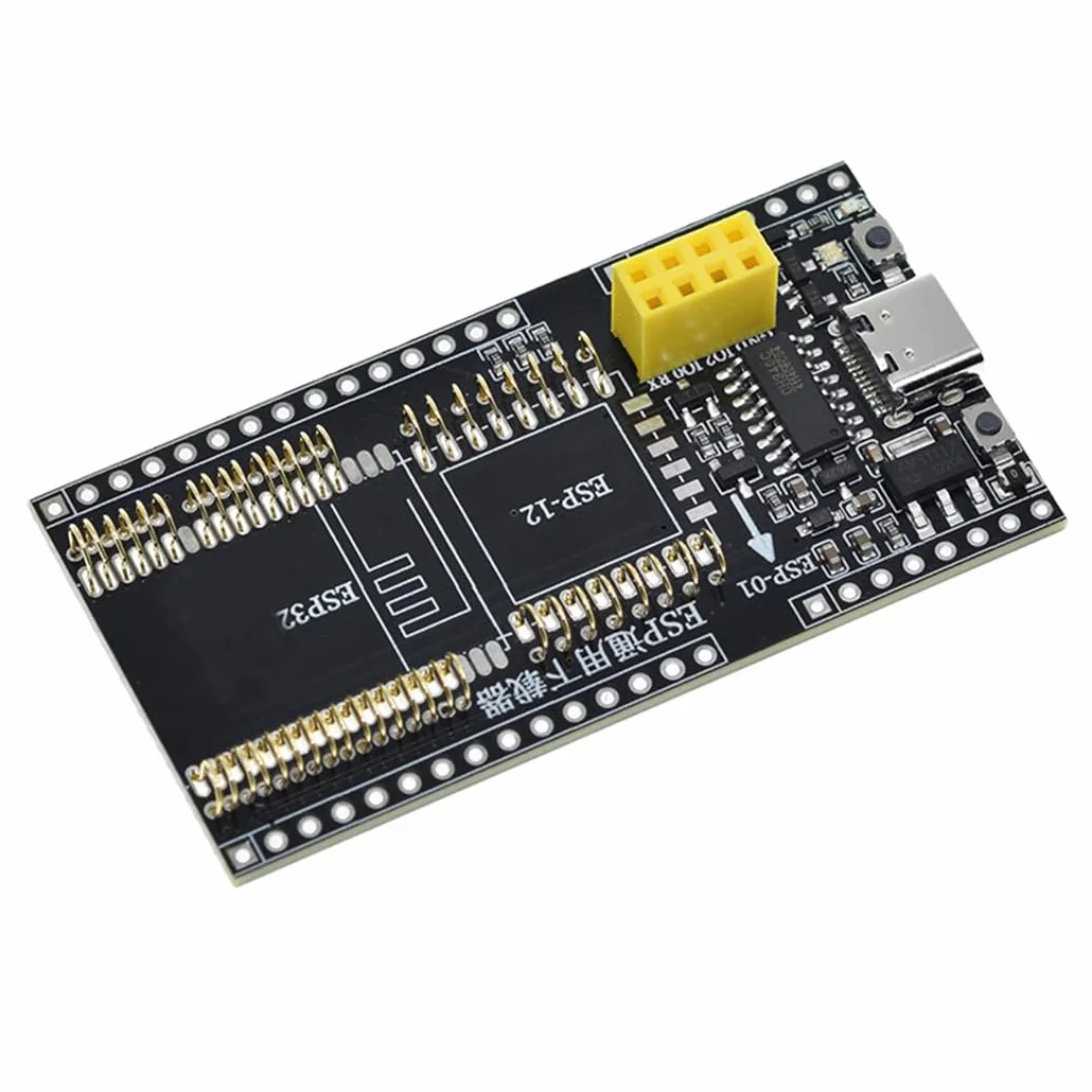 Hailege ESP01 ESP12 ESP32 Development Board Programmer ESP8266 Series Universal Downloader Burn-in Fixture Test Board Programmer Socket for ESP-01 ESP01S ESP12 ESP32 CH340 Drive