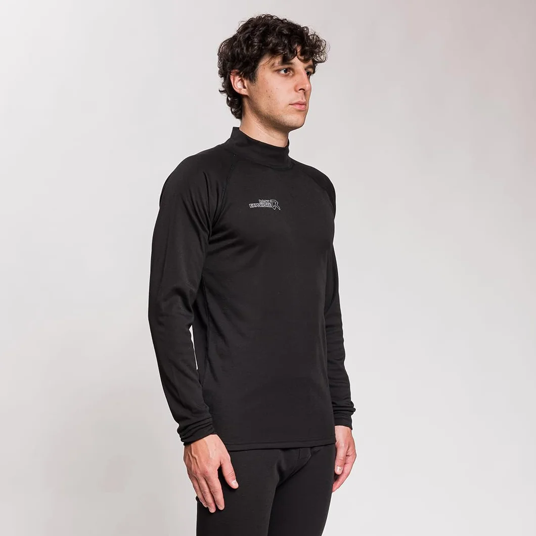 Rock Experience REMU00051-0208 Heaven Turtle Neck LS Man Koszulka męska Caviar L, kawiar, L