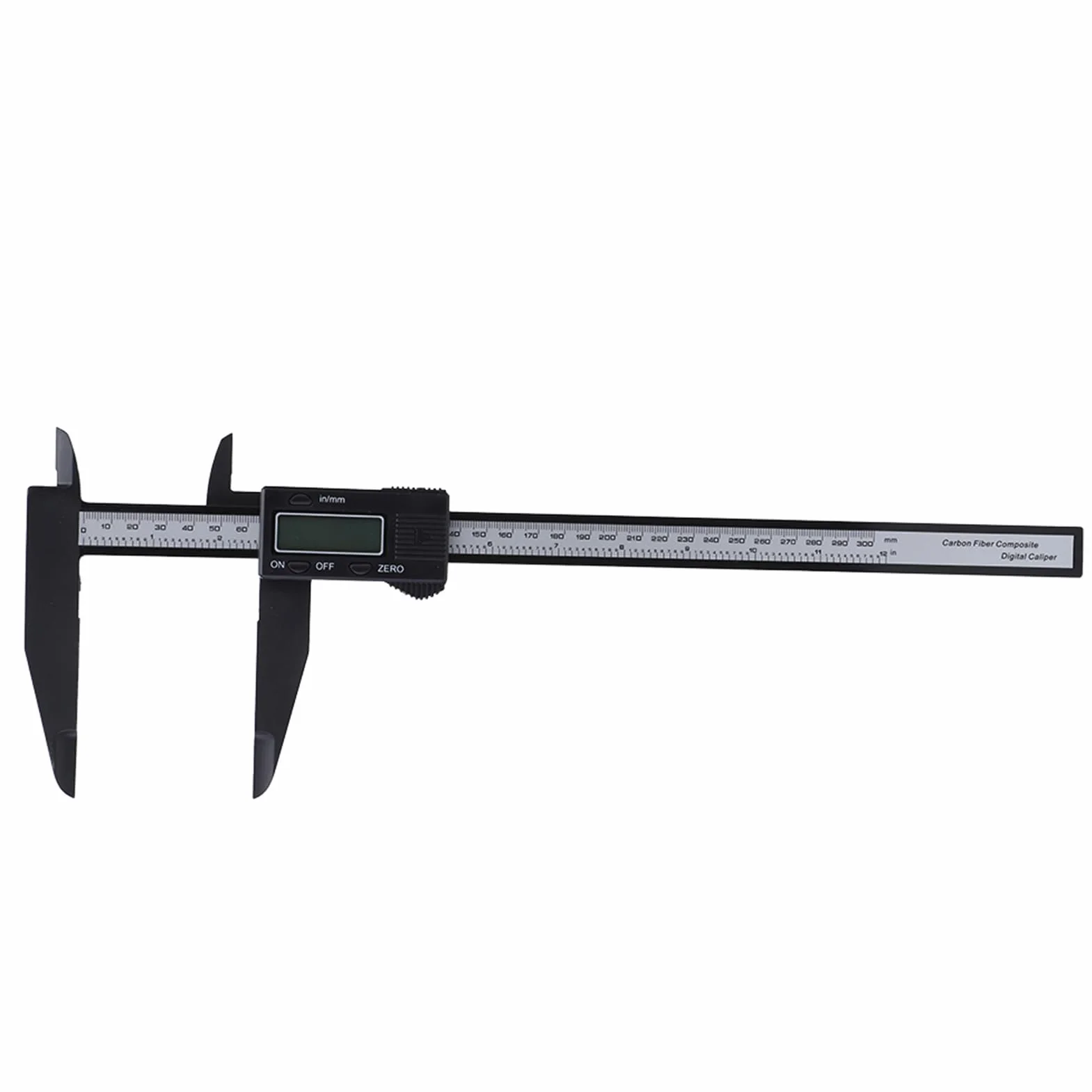 150MM 300mm Cyfrowy Elektroniczny, Linijka Węglowa Suwmiarka 150MM Długi Pazur Bateria 150MM z Przyrządem Pomiarowym o Długiej Szczęce (Karbonowy zacisk o długości 300 mm)