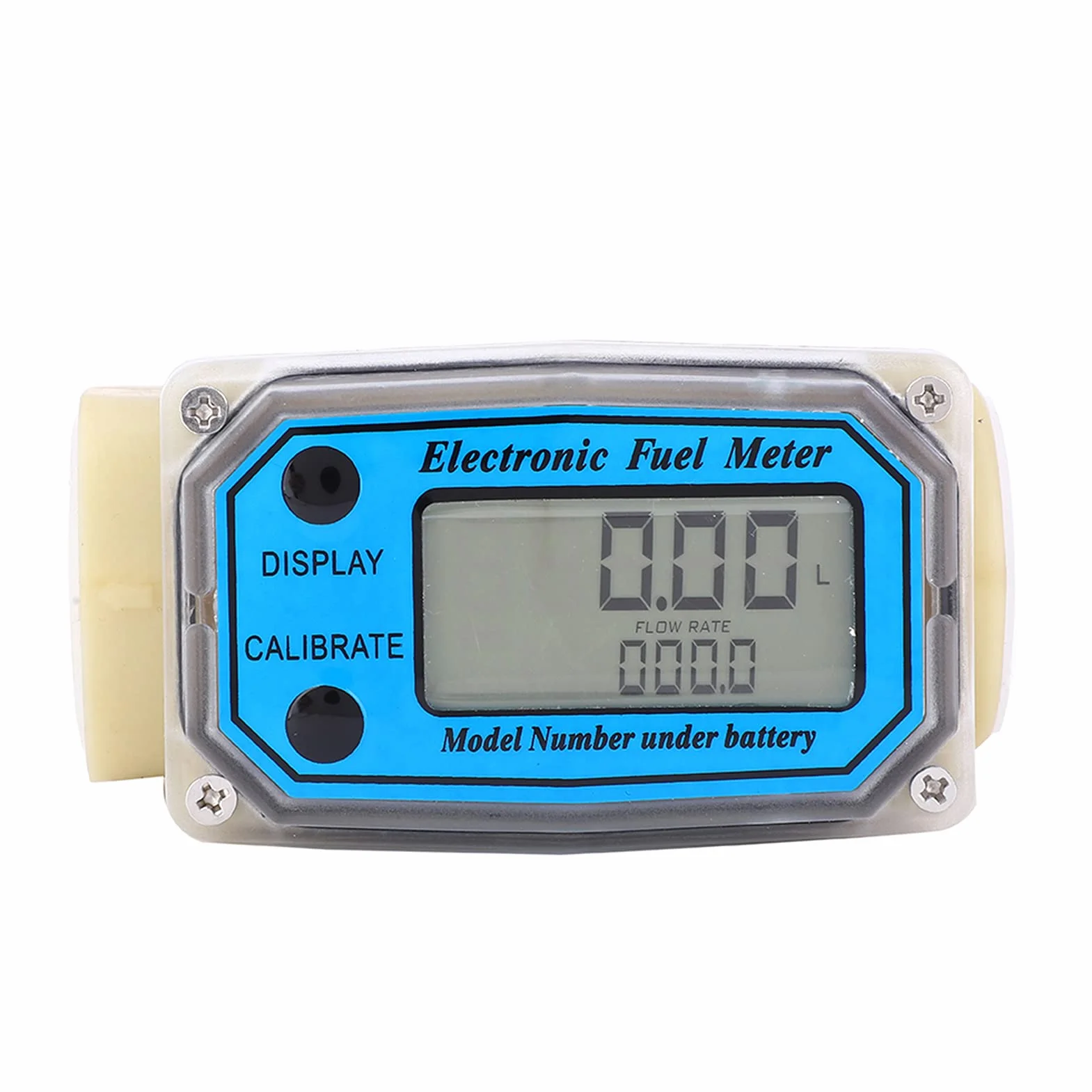 Mini Cyfrowy Przepływomierz Turbinowy LCD Cyfrowy Miernik Przepływomierz Paliwa do Silników Wysokoprężnych 15-120L/min 1 "przepływomierz NPT do Oleju Napędowego Mocznik Nafta Benzyna
