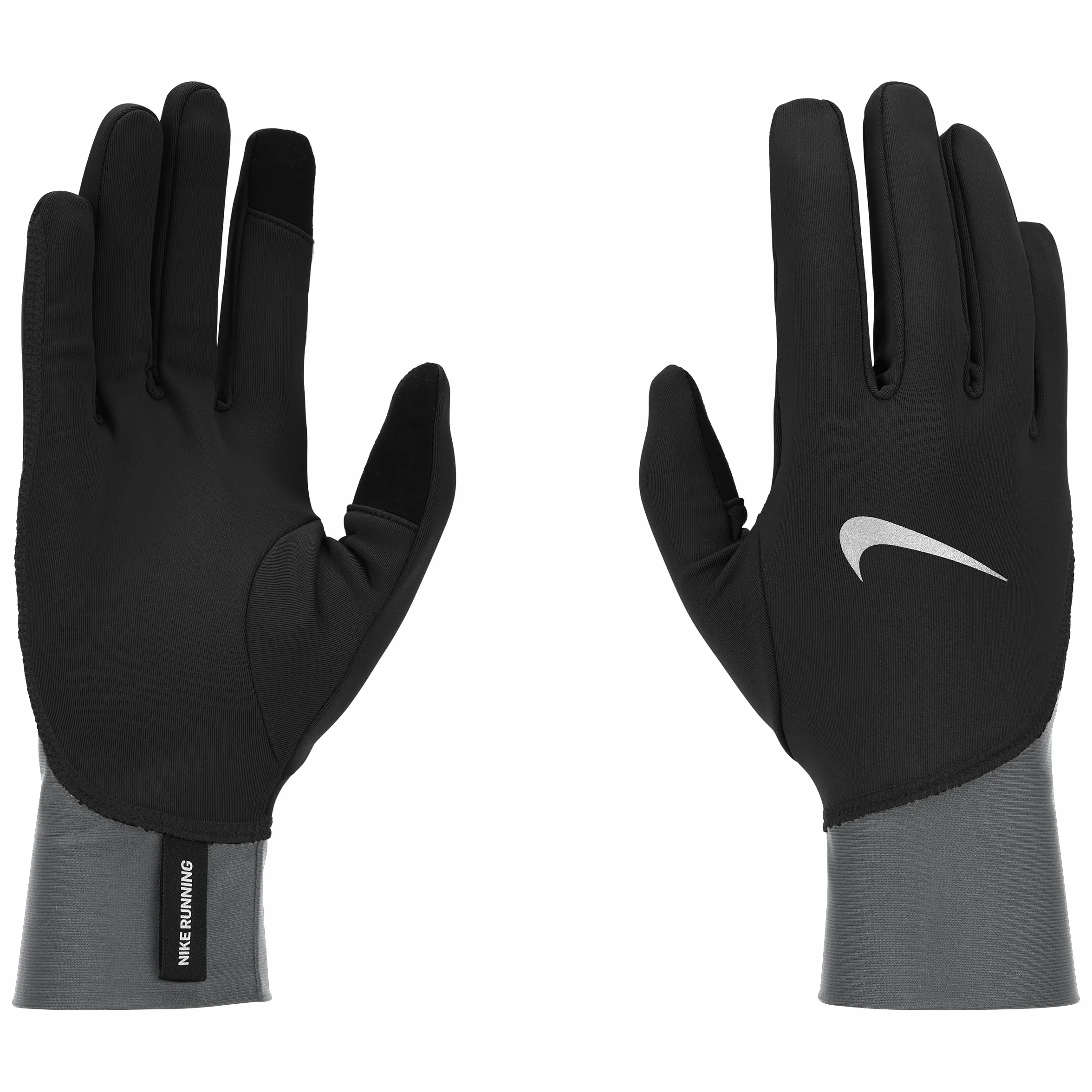 Nike Mężczyźni Pacer Midweight RG Rękawice biegowe Black/Smoke Grey/Silver L