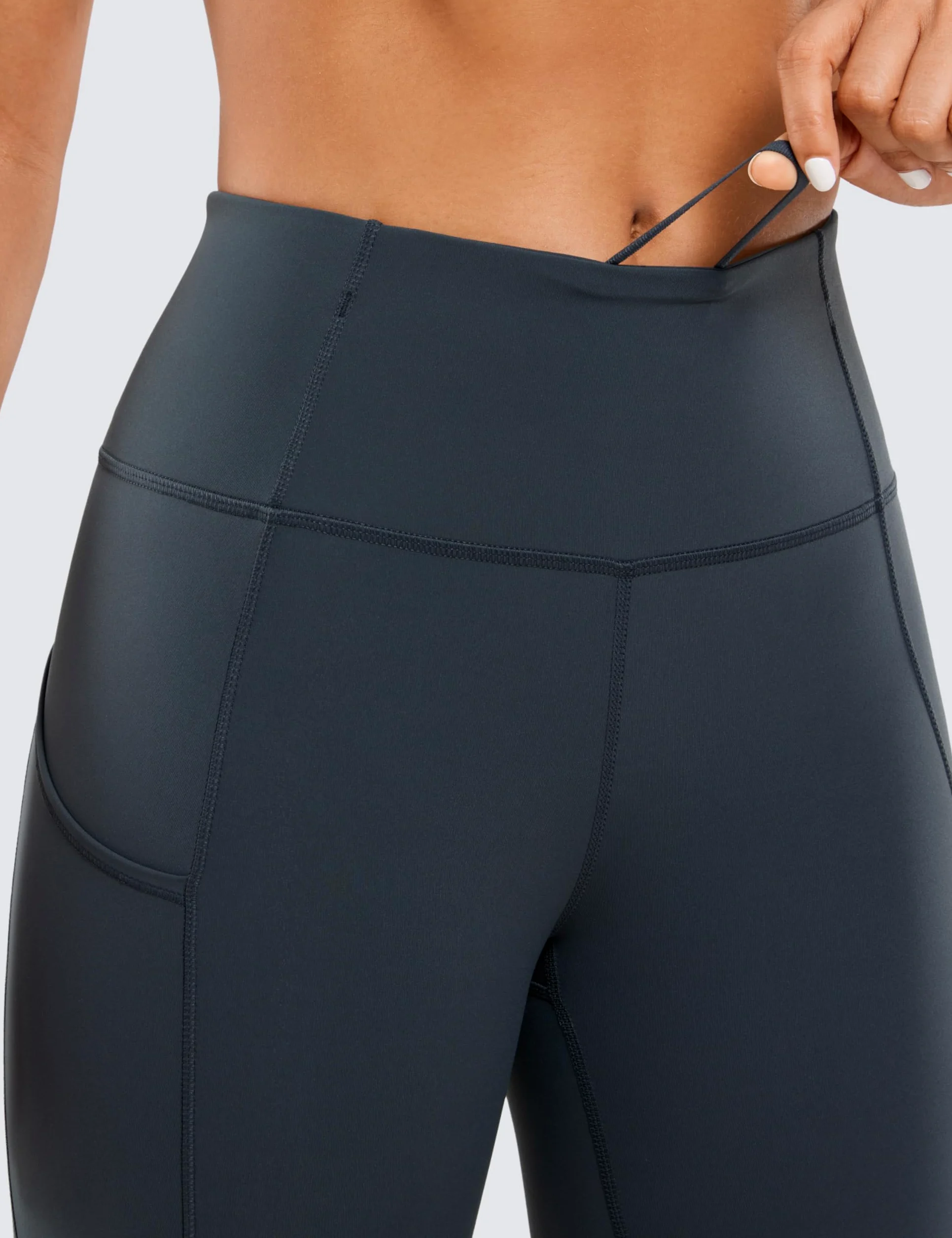 CRZ YOGA Leginsy z podszewką z polaru termicznego, kieszenie, 25'', R516 - Leggings Kobiety
