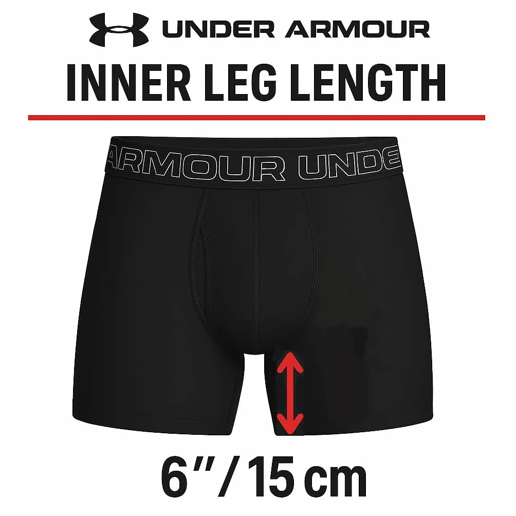 Under Armour Męskie bokserki Performance Tech 15,24 cm, 3-pak solidnych bokserek, Royal/Steal Heather/Midnight Navy, 2XL, Royal/Steal Heather/Midnight Navy, XXL